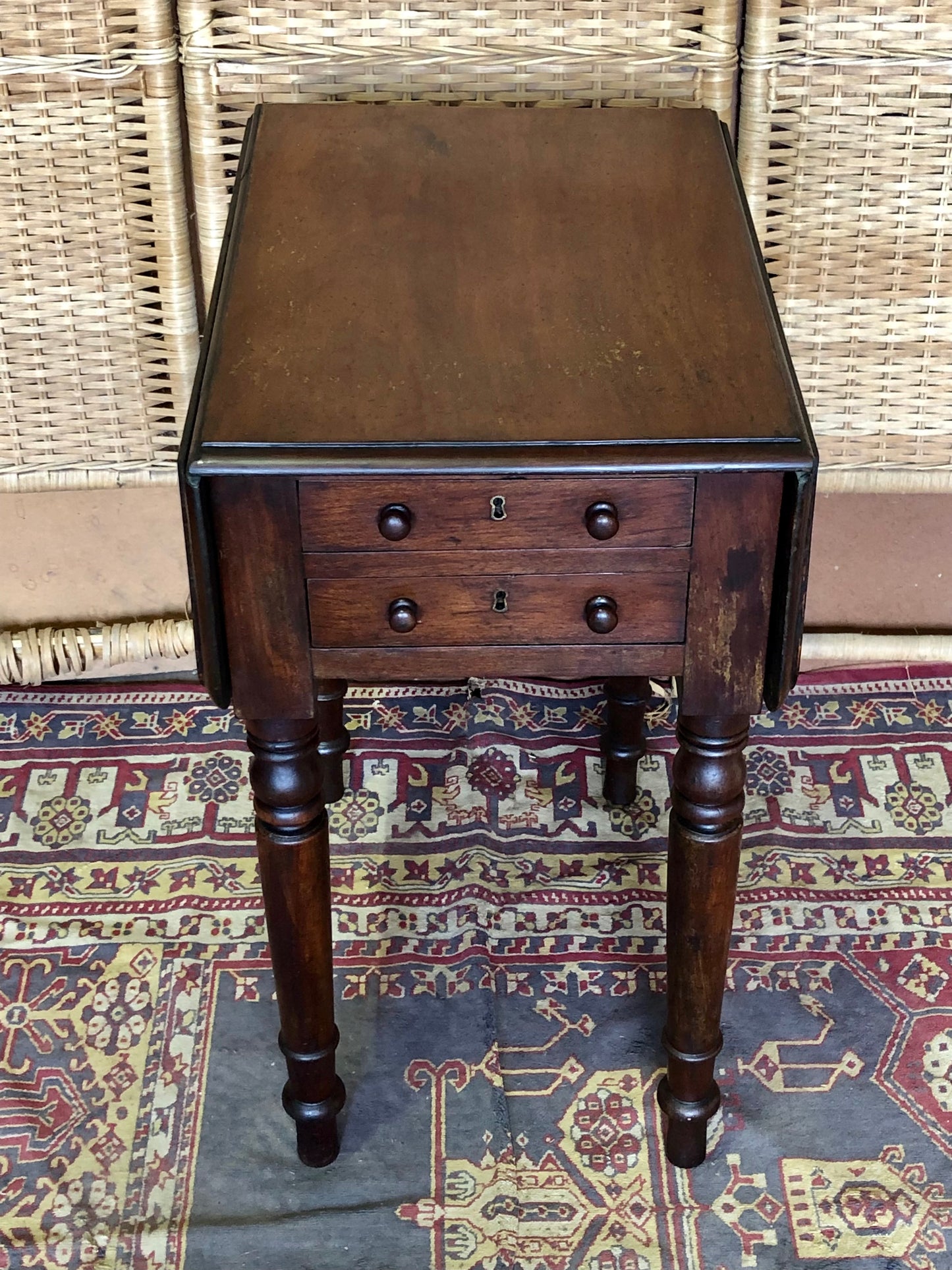 000509....Handsome Antique Mahogany Lamp Table