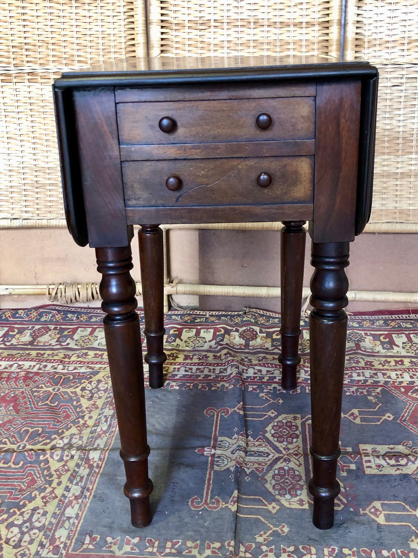 000509....Handsome Antique Mahogany Lamp Table