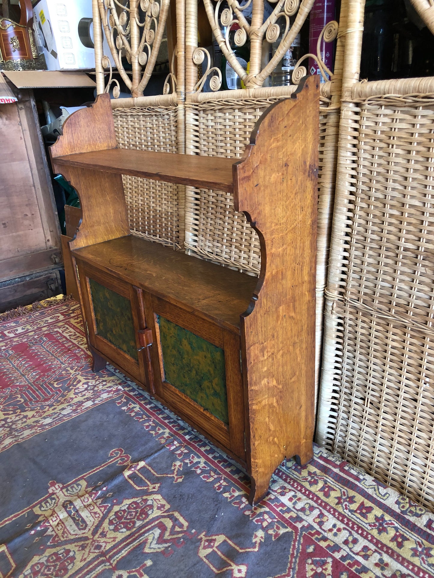 000507....Handsome Arts And Crafts Wall Cabinet