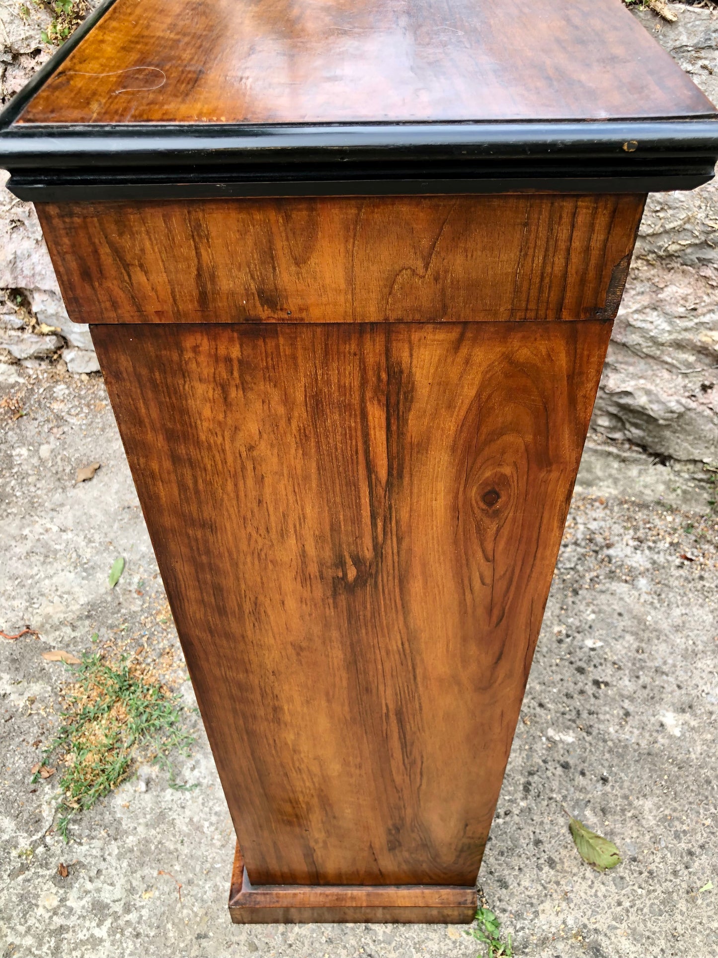 000504....Handsome Antique Walnut Pier Cabinet / Bookcase