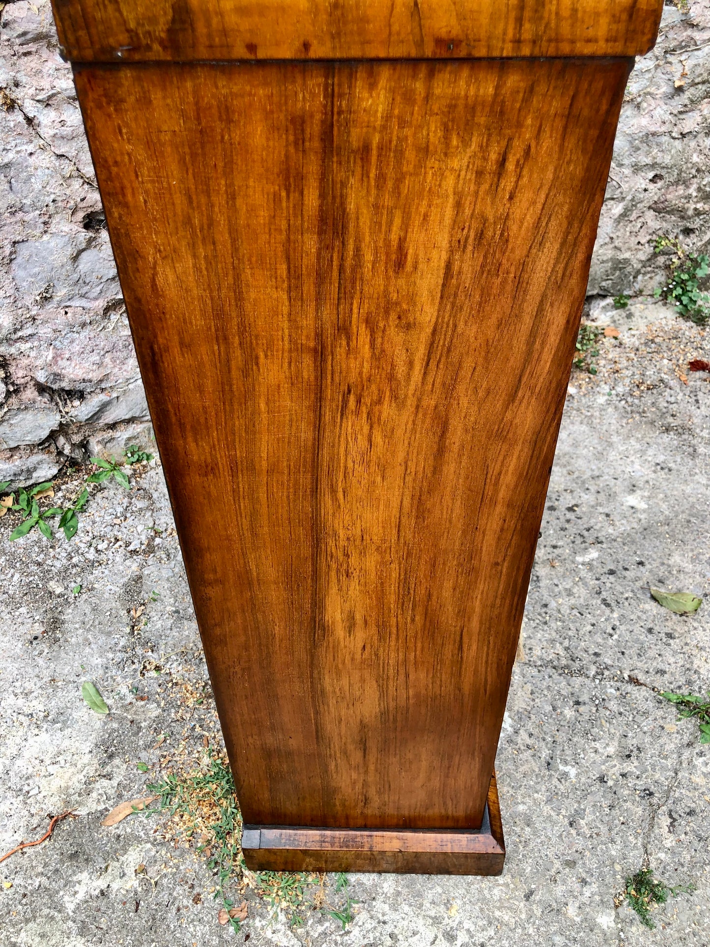 000504....Handsome Antique Walnut Pier Cabinet / Bookcase