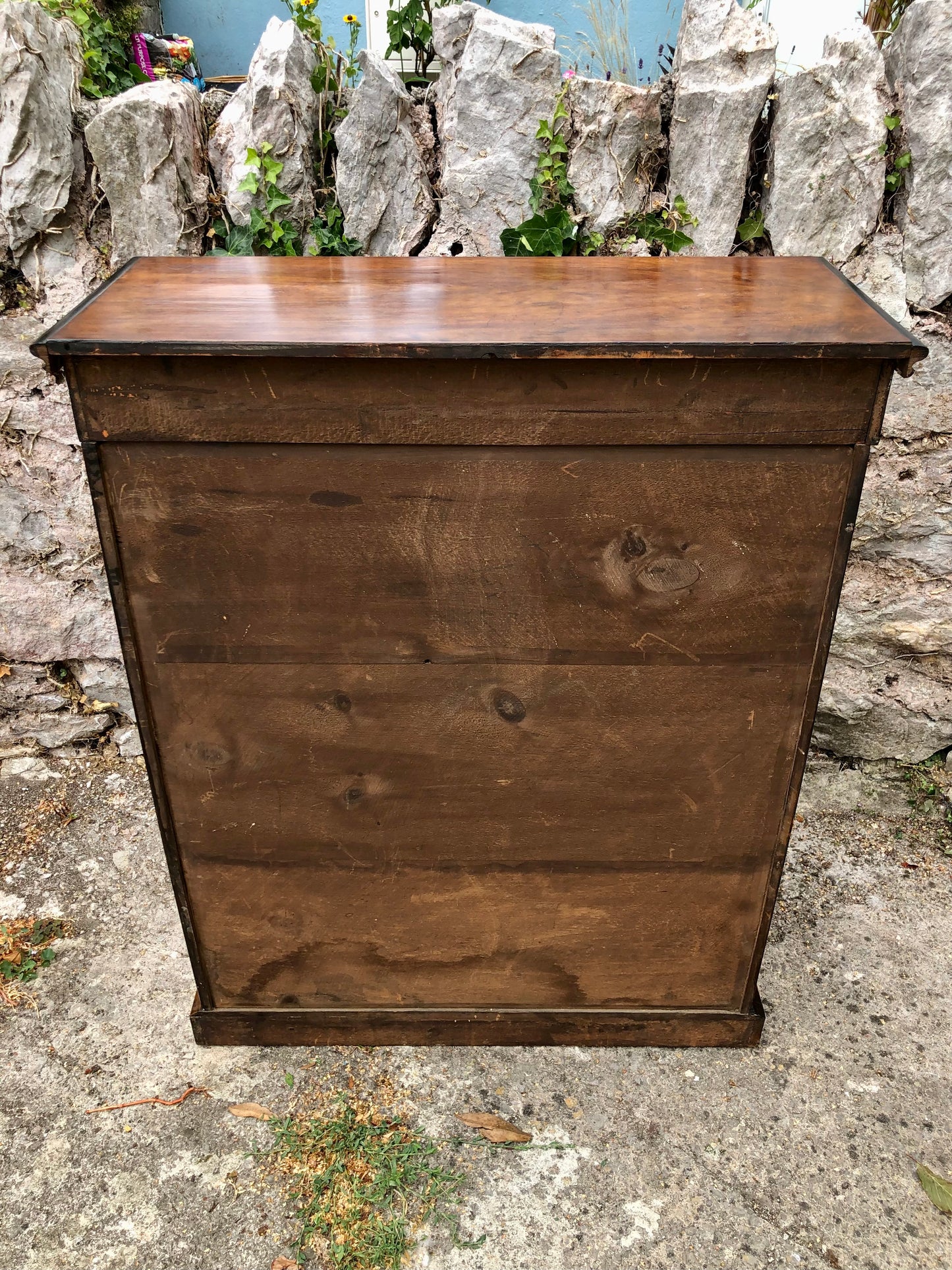 000504....Handsome Antique Walnut Pier Cabinet / Bookcase