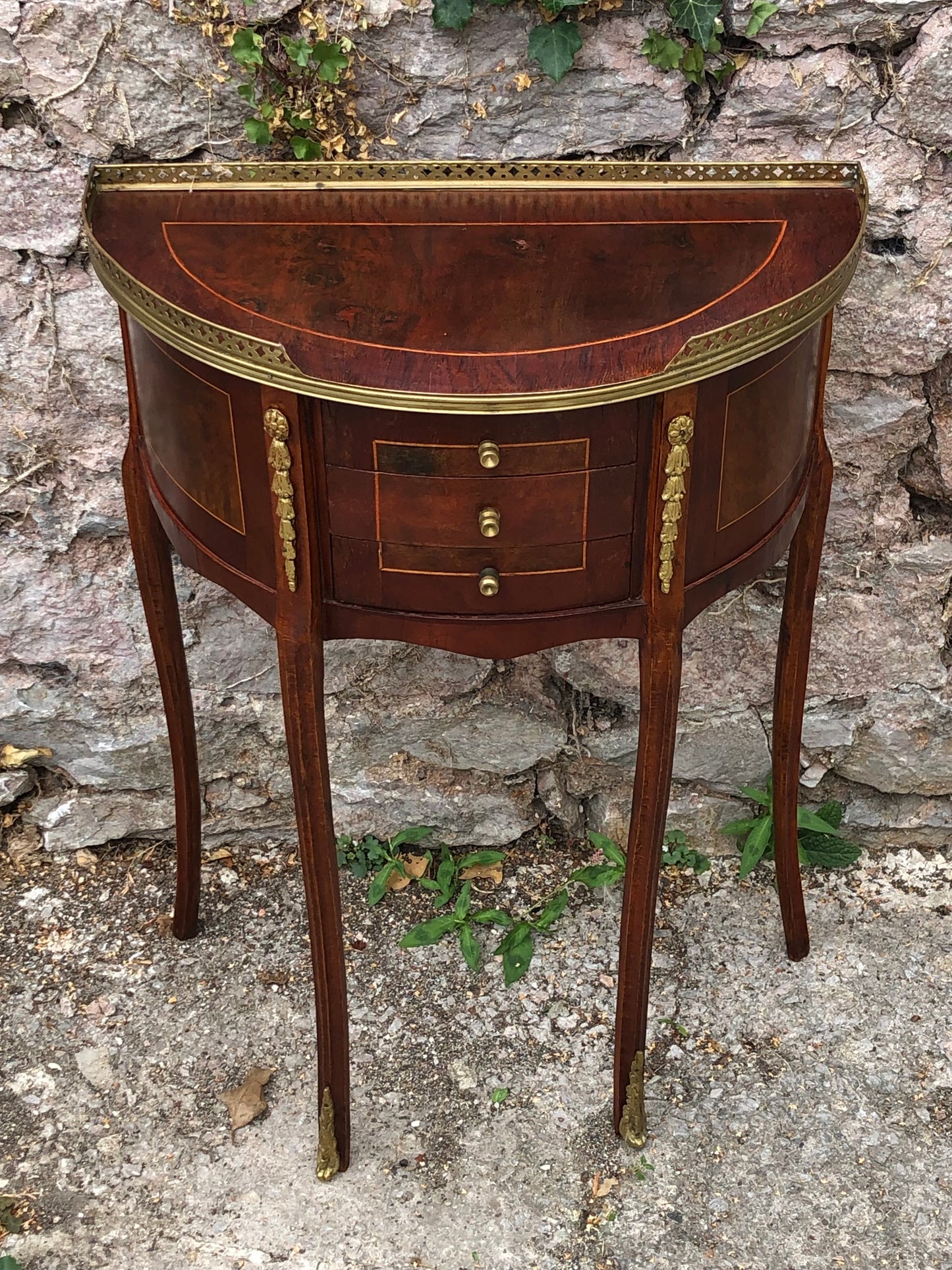 000502....Handsome Vintage French Lamp Or Bedside Table