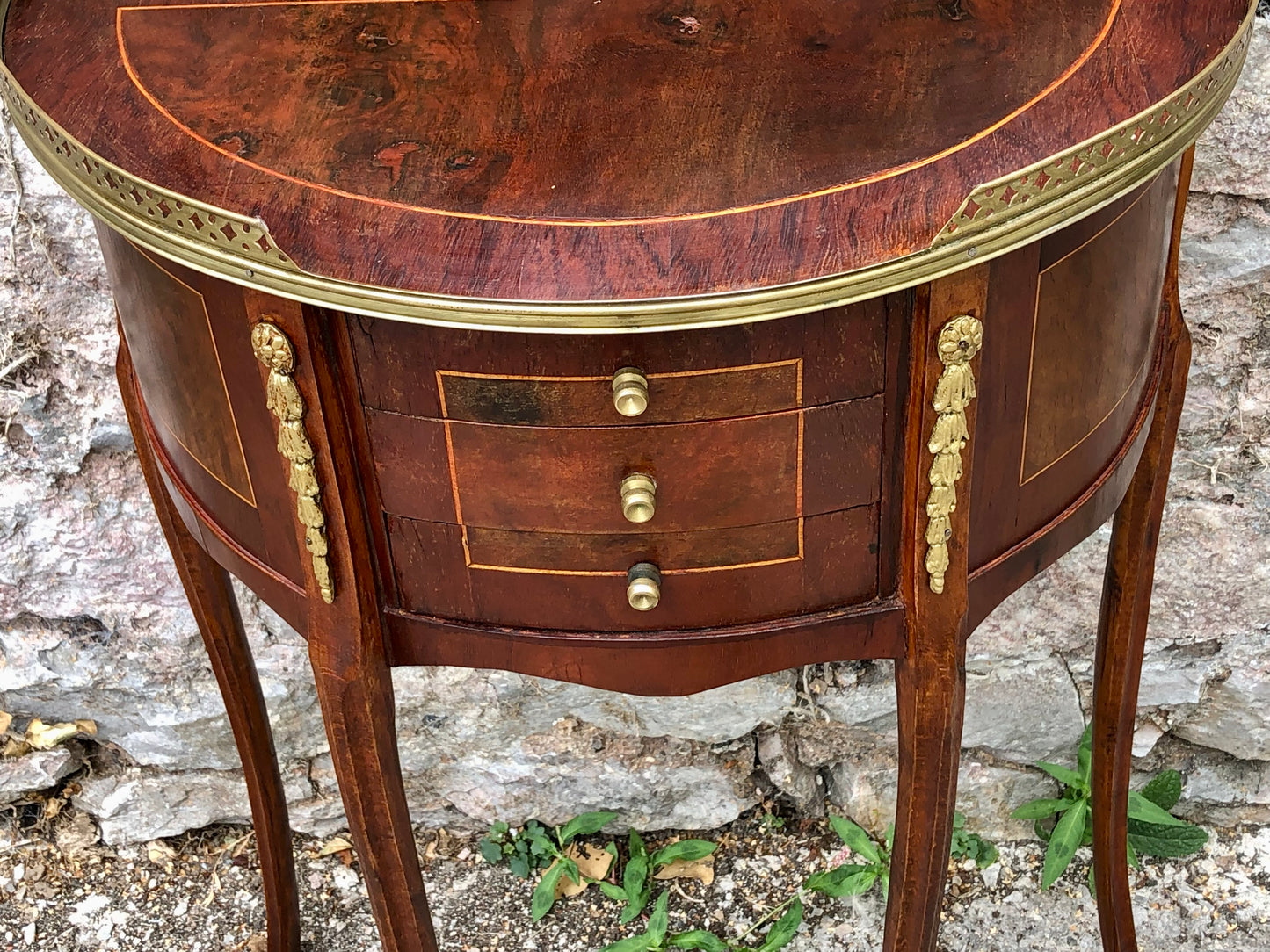 000502....Handsome Vintage French Lamp Or Bedside Table