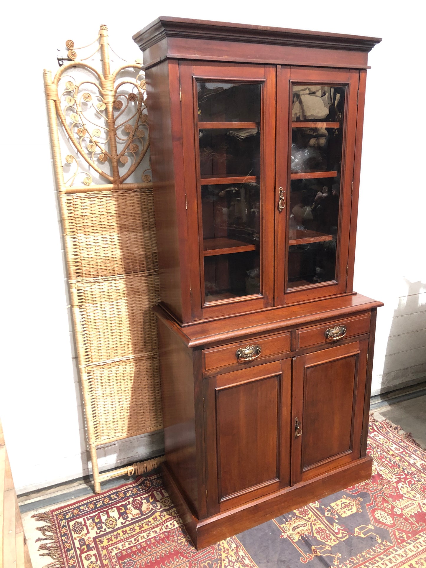000643....Handsome Antique Mahogany Bookcase