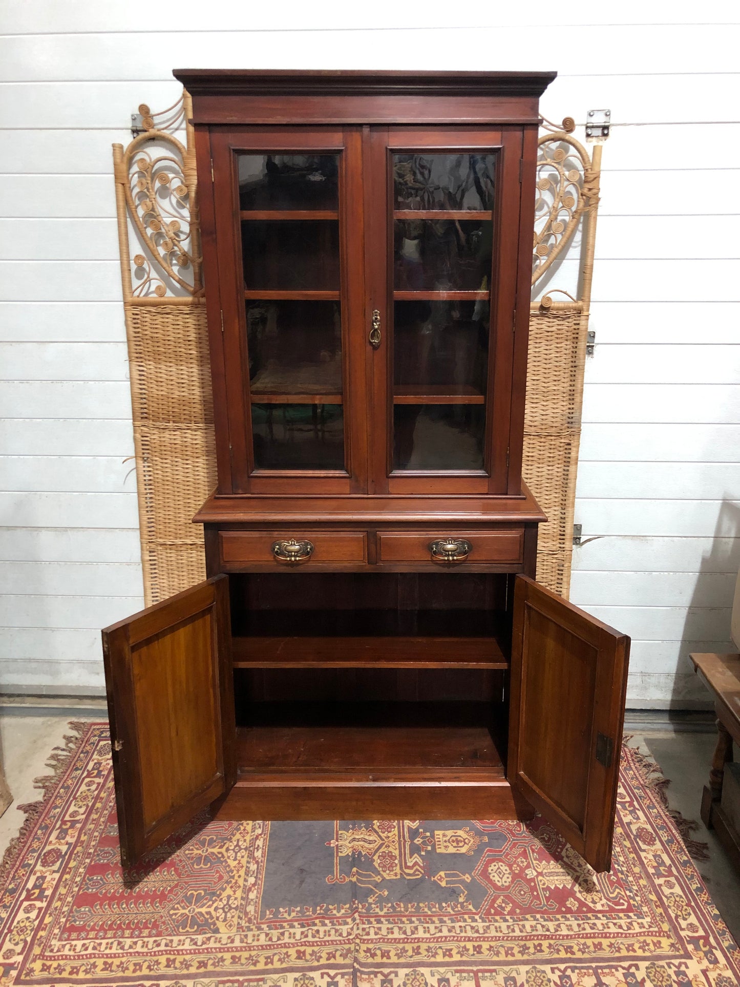 000643....Handsome Antique Mahogany Bookcase