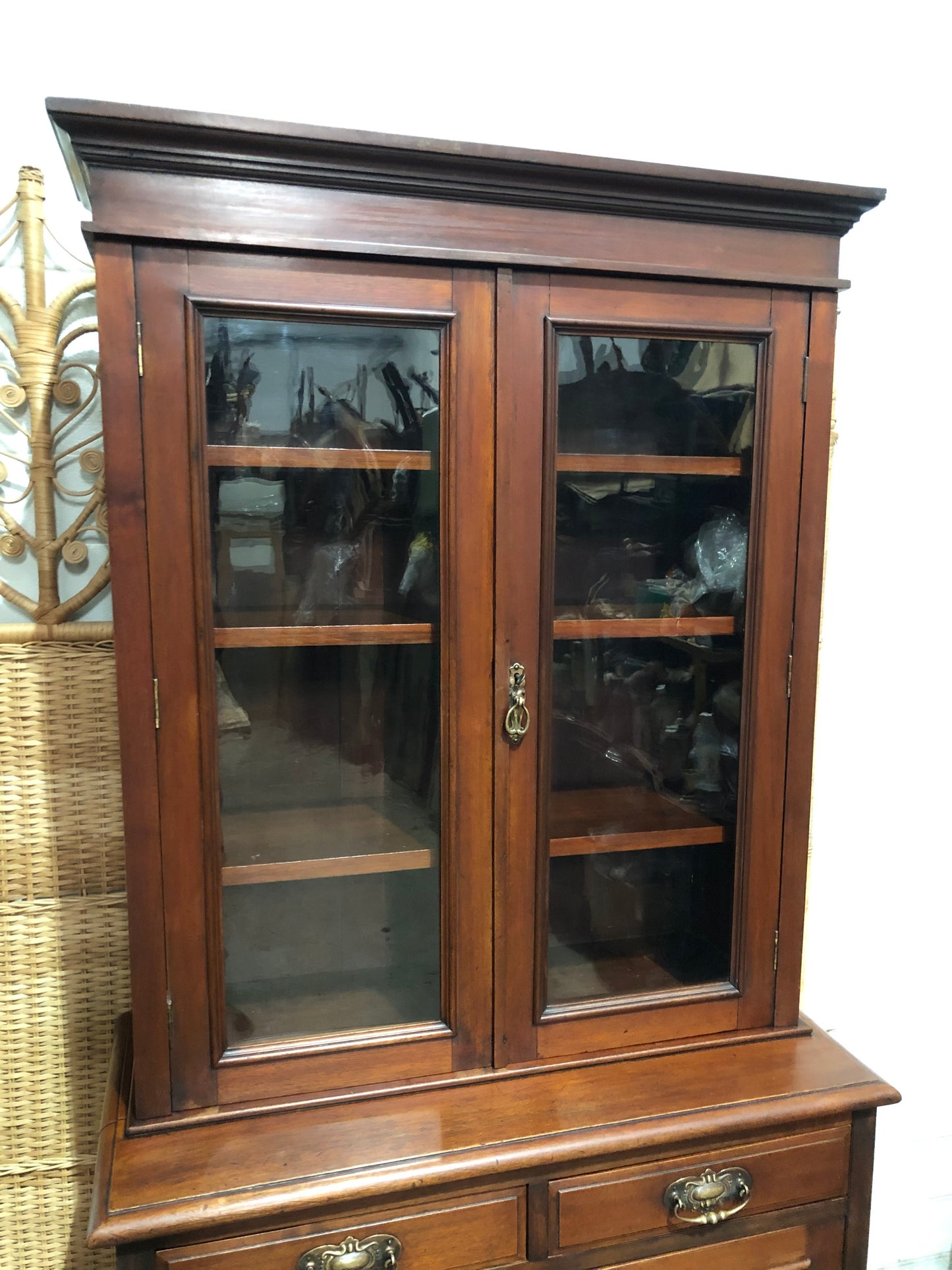 000643....Handsome Antique Mahogany Bookcase