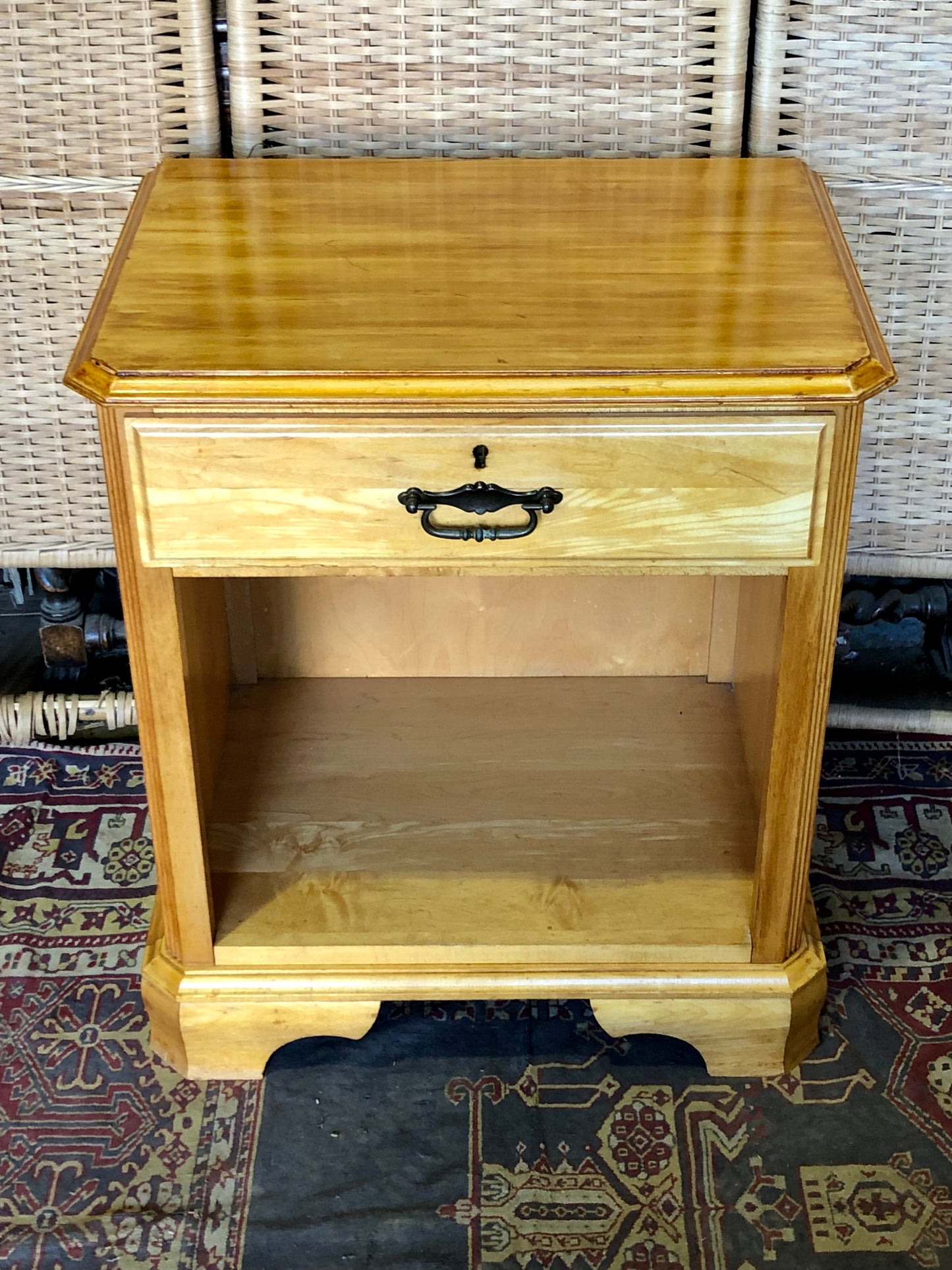 000501....Handsome Pair Of Vintage Bedside Tables