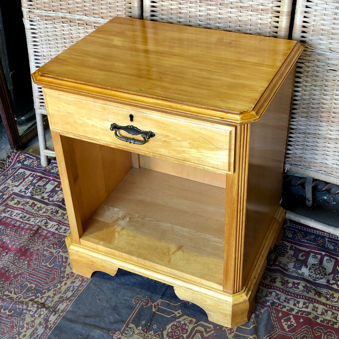 000501....Handsome Pair Of Vintage Bedside Tables