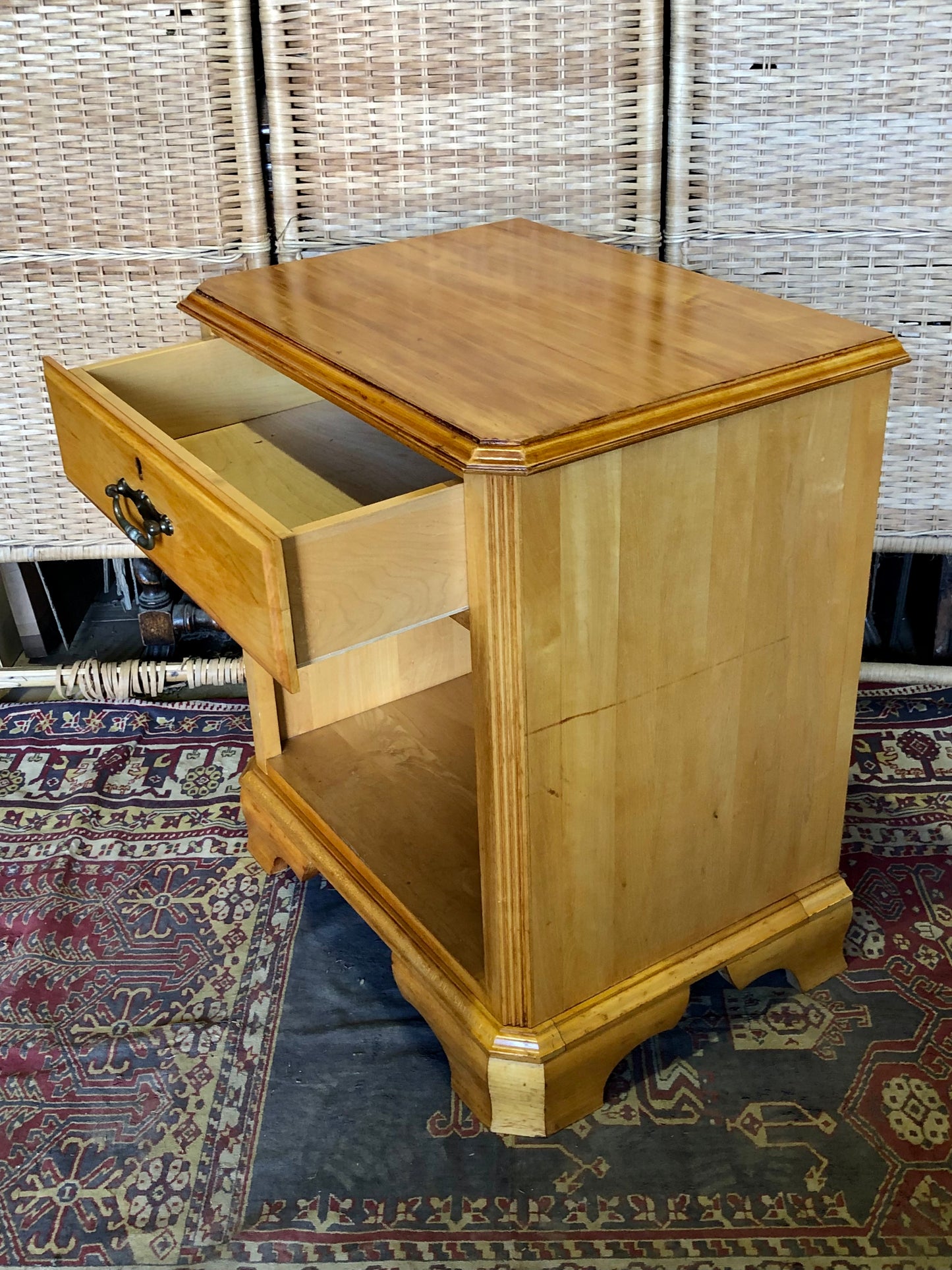 000501....Handsome Pair Of Vintage Bedside Tables