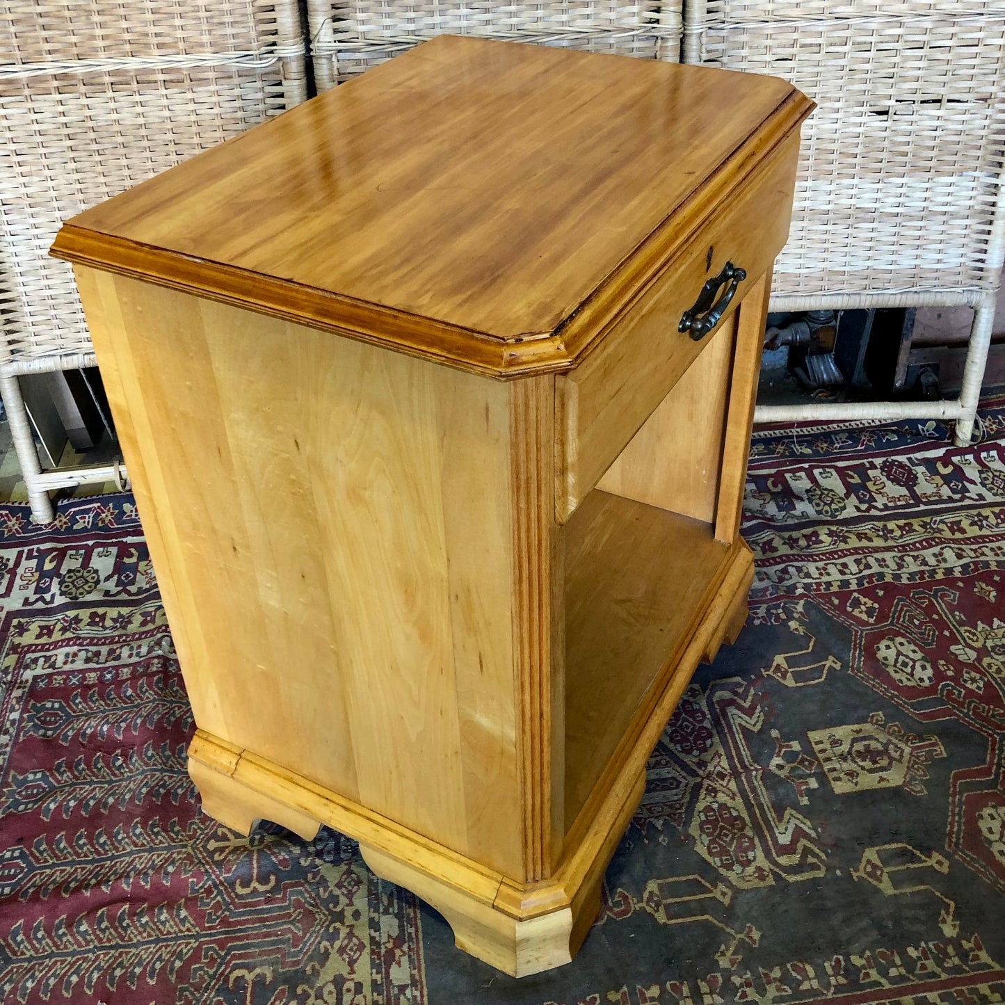 000501....Handsome Pair Of Vintage Bedside Tables