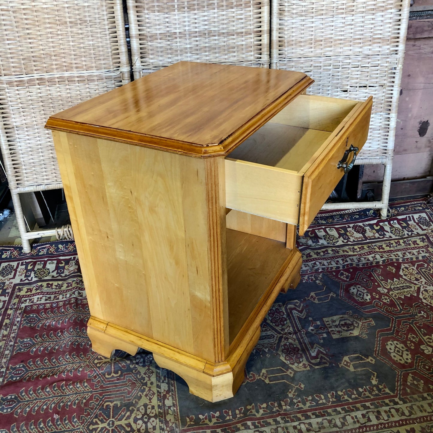 000501....Handsome Pair Of Vintage Bedside Tables