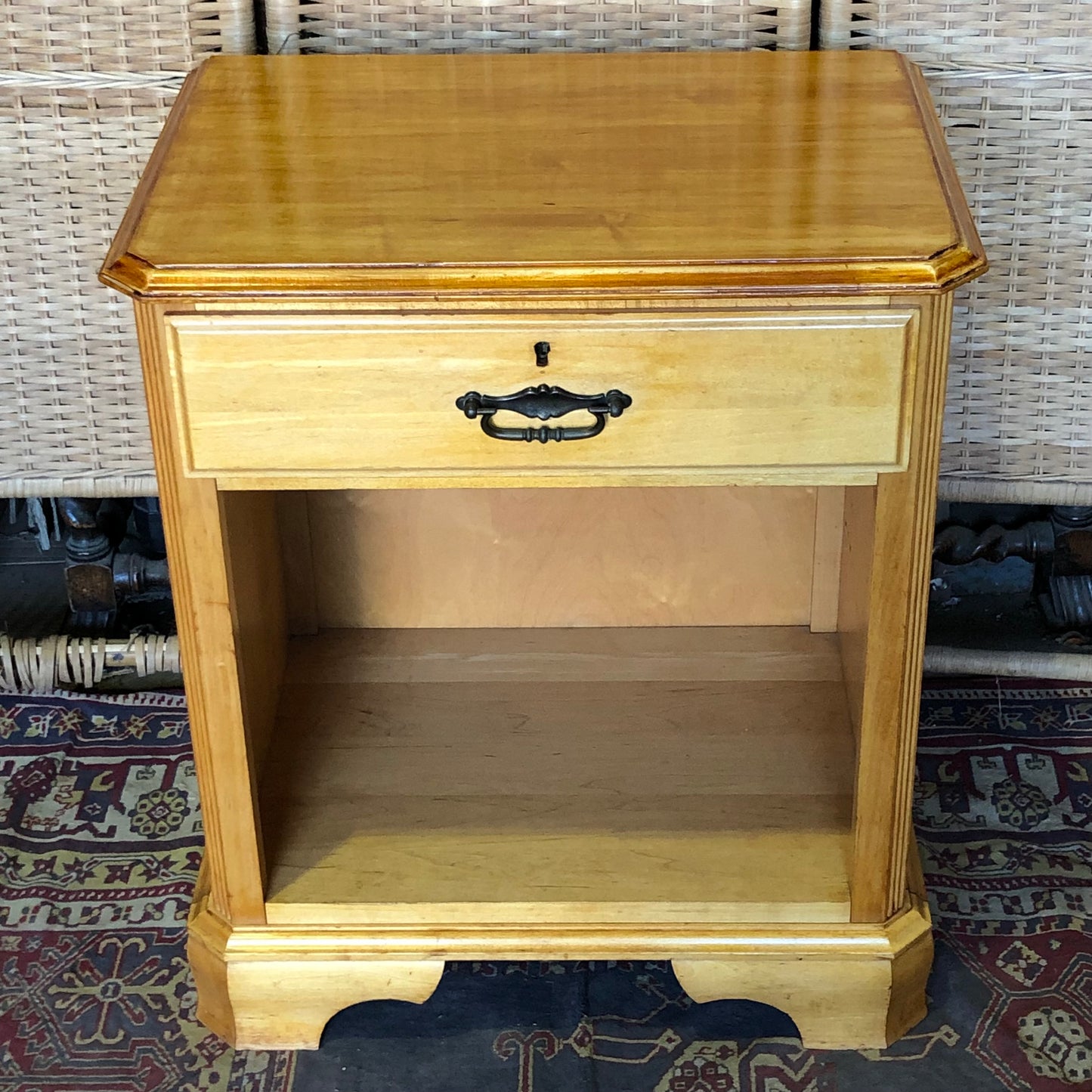 000501....Handsome Pair Of Vintage Bedside Tables