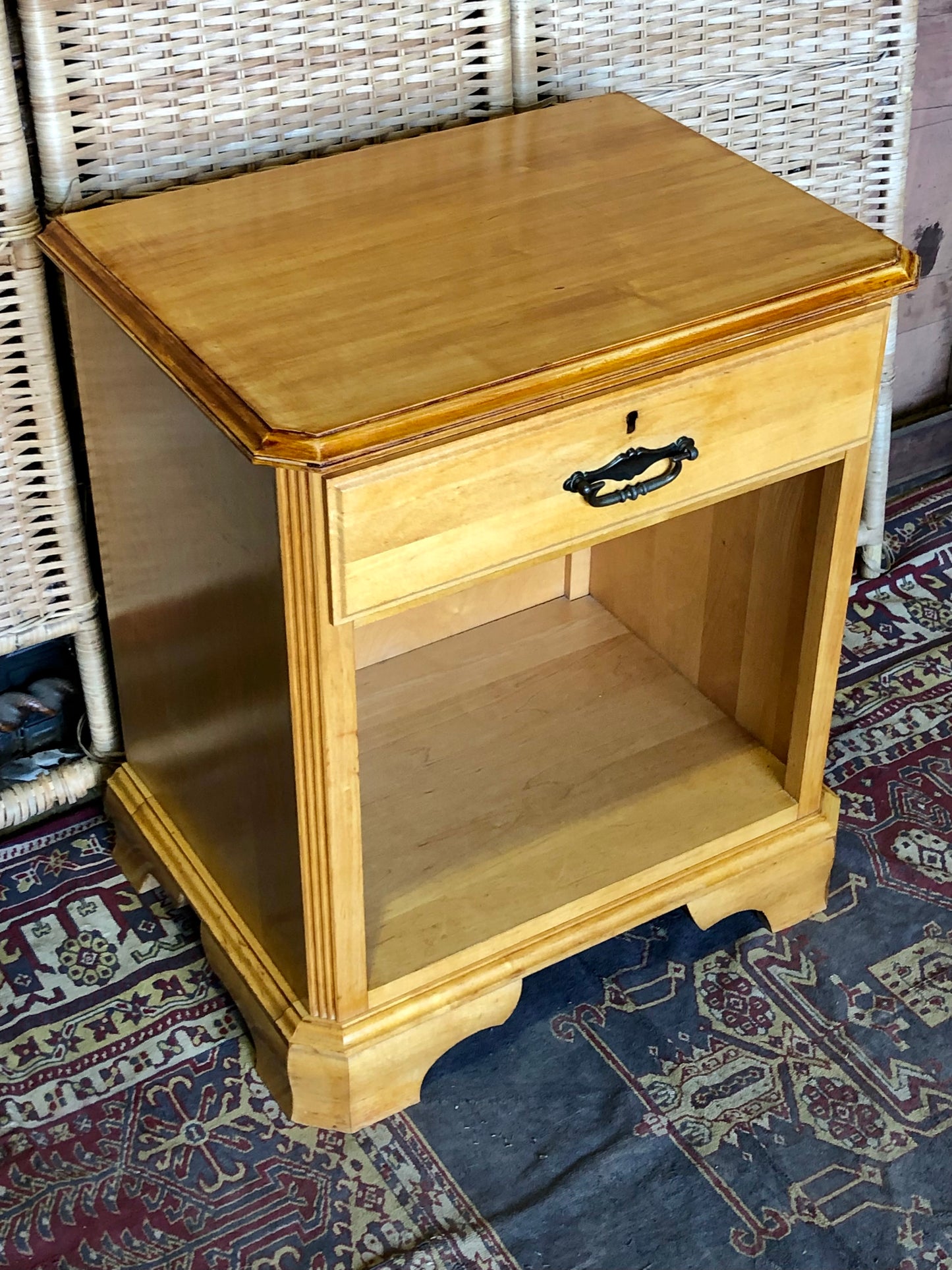 000501....Handsome Pair Of Vintage Bedside Tables