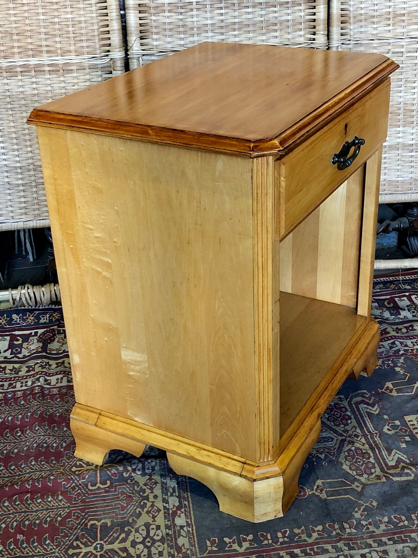 000501....Handsome Pair Of Vintage Bedside Tables