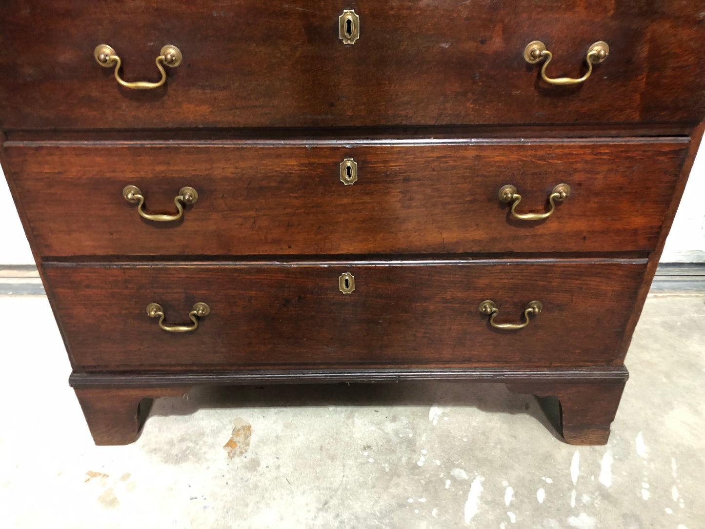 000642....Handsome 18th Century Country Oak Chest On Chest/Tallboy
