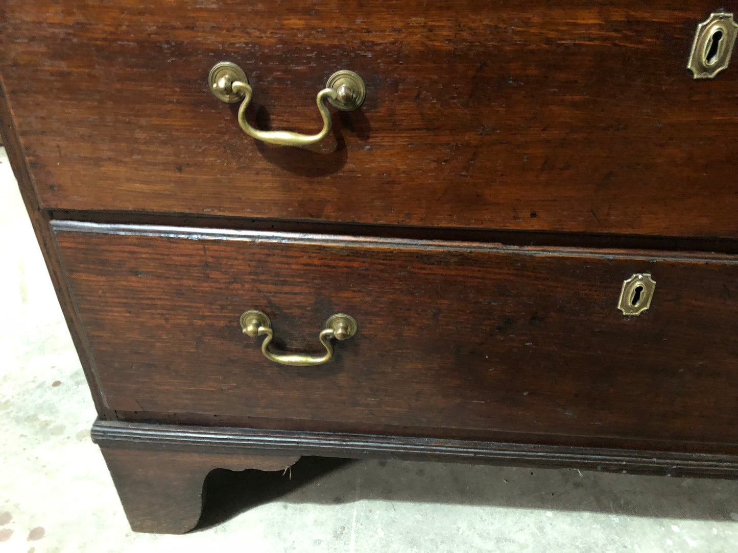 000642....Handsome 18th Century Country Oak Chest On Chest/Tallboy