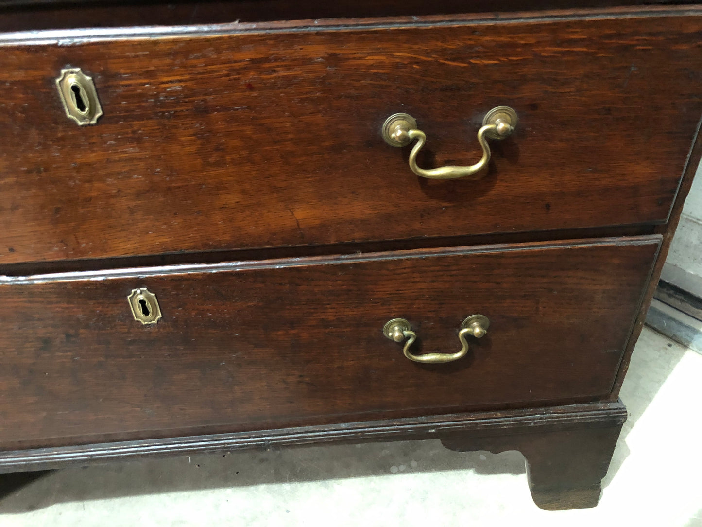 000642....Handsome 18th Century Country Oak Chest On Chest/Tallboy