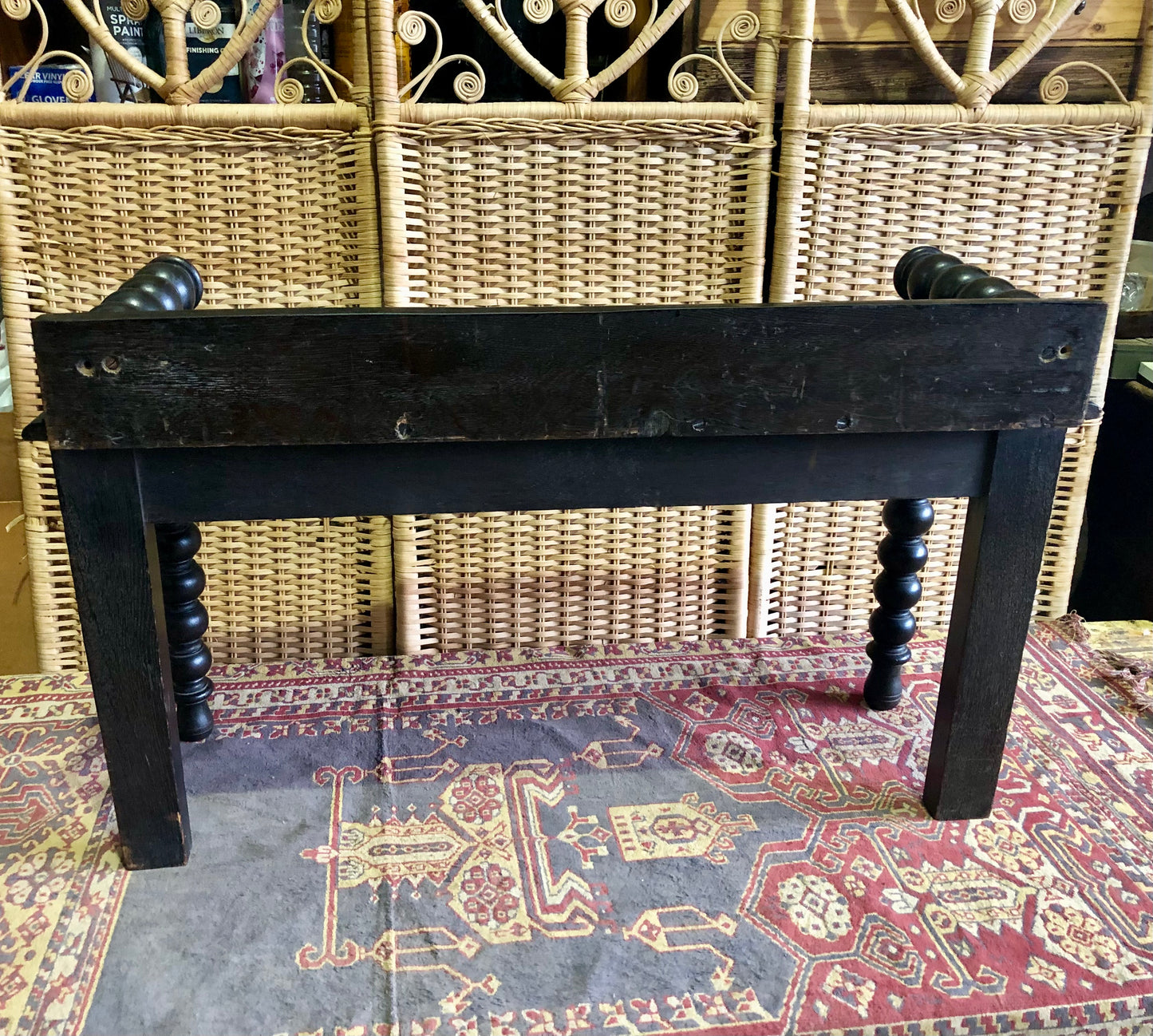 000498....Handsome Gothic Style Carved Oak Bench