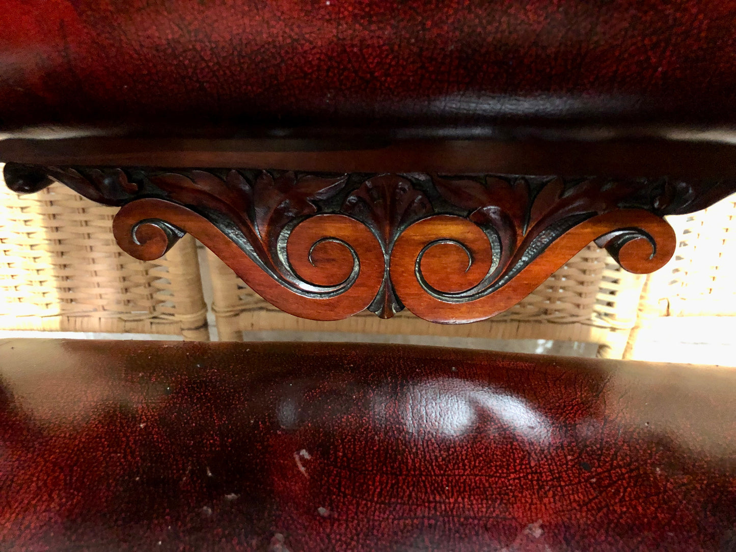 000626....Handsome William IV Leather Library Chair