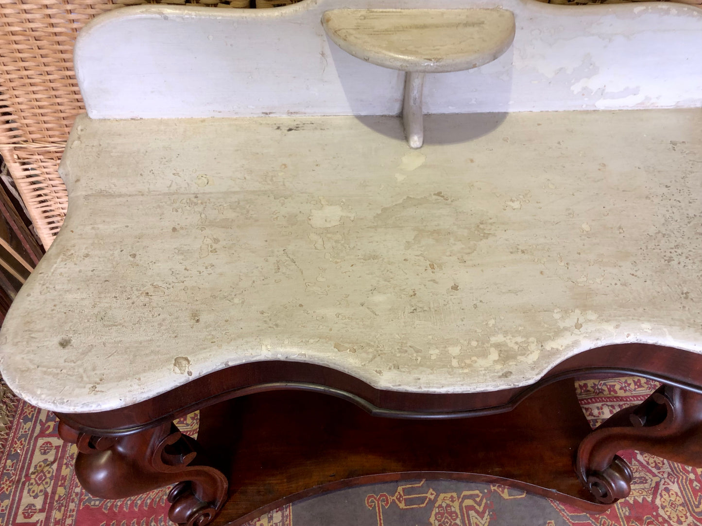 000497....Handsome Antique Mahogany Washstand Or Hall Table