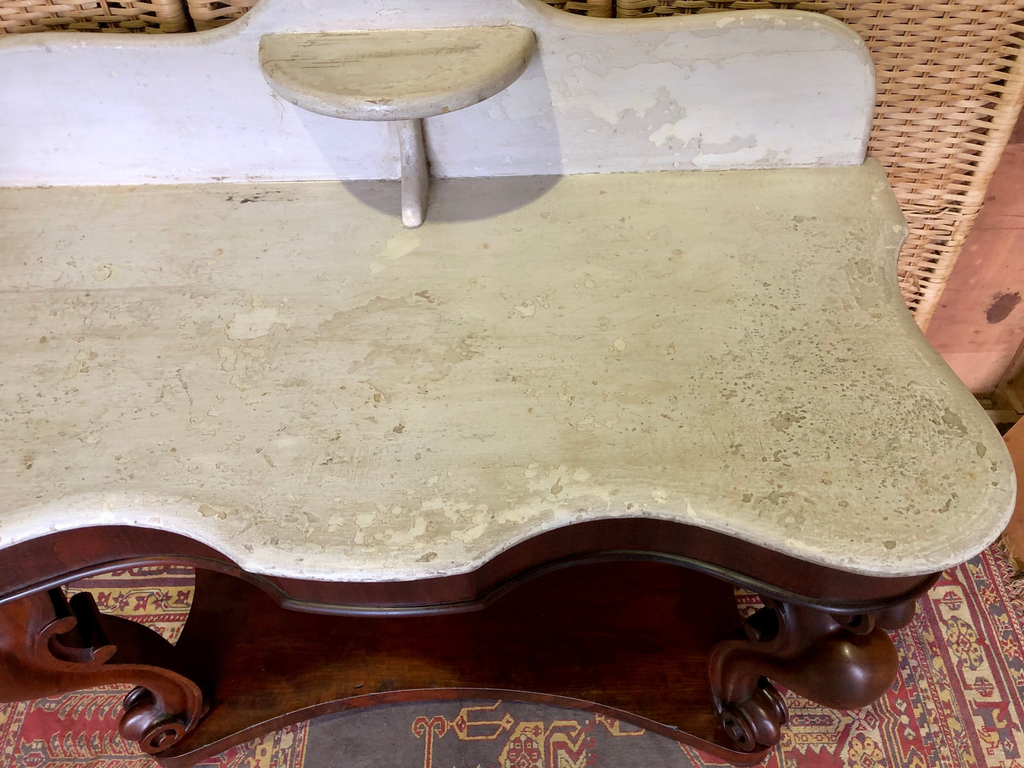 000497....Handsome Antique Mahogany Washstand Or Hall Table