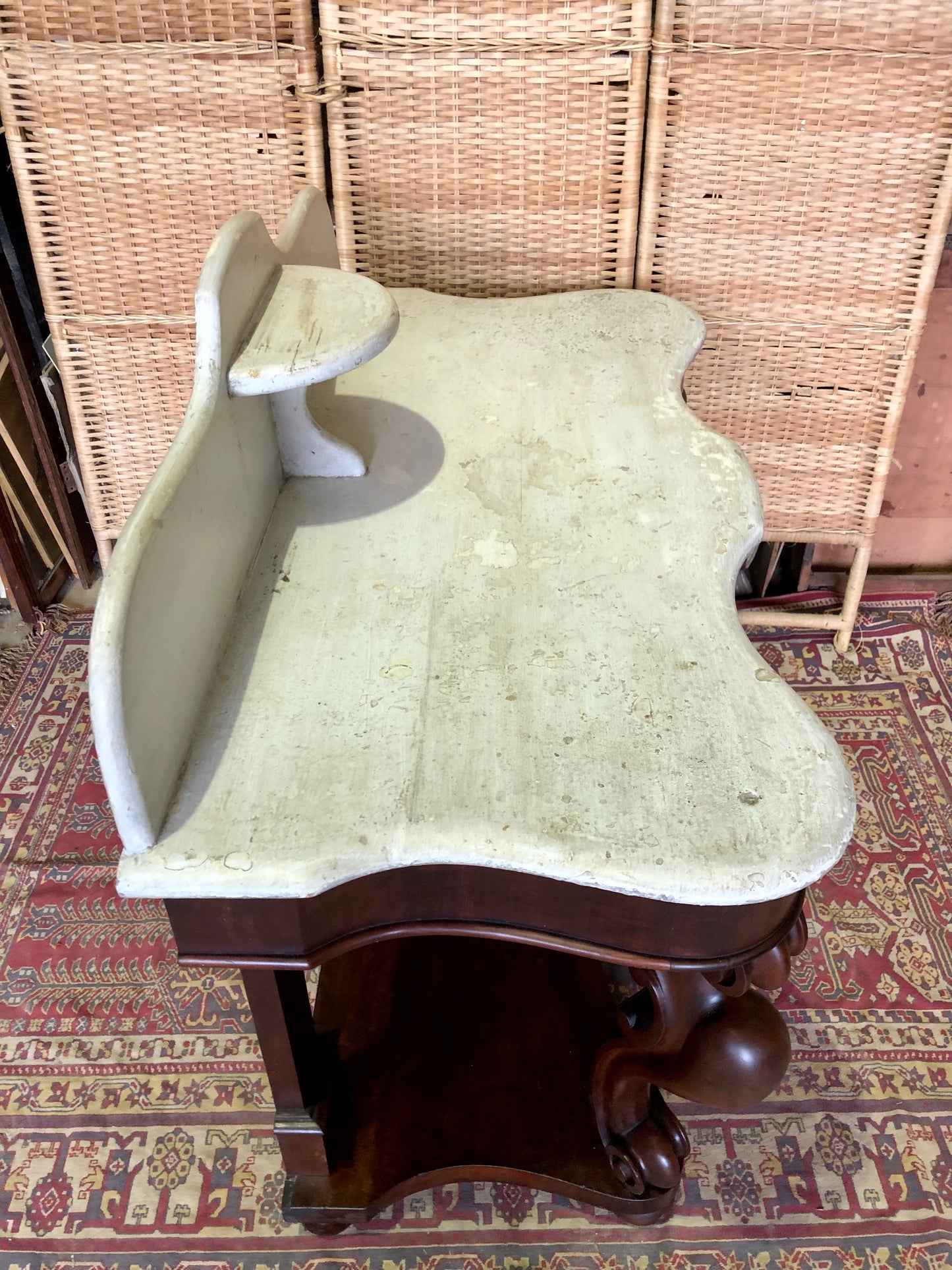 000497....Handsome Antique Mahogany Washstand Or Hall Table