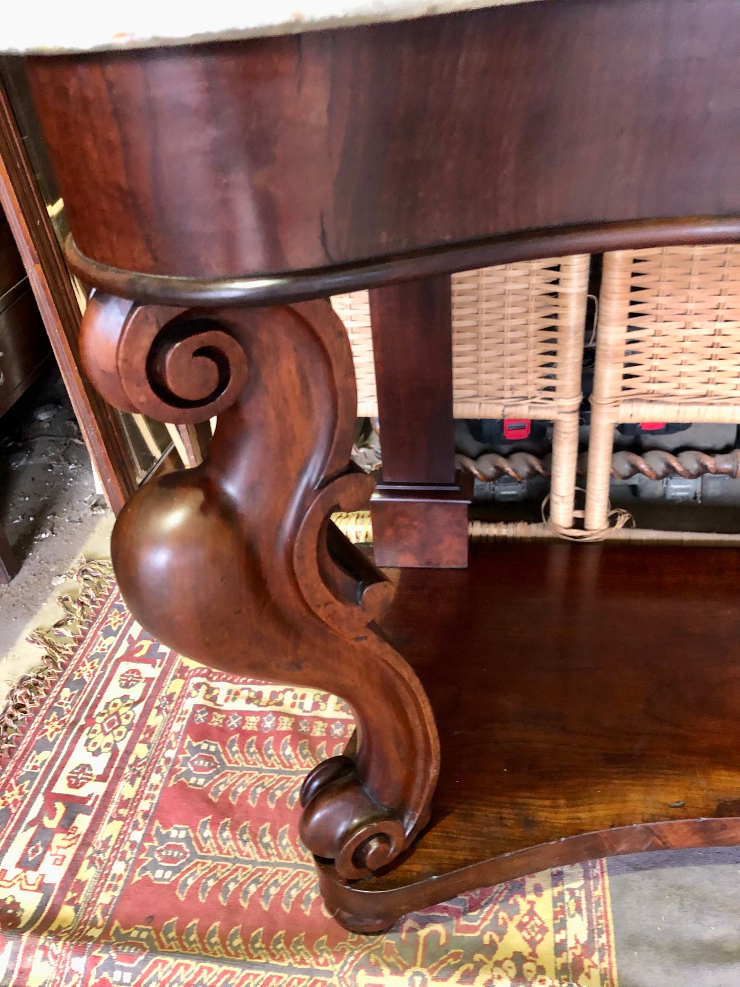 000497....Handsome Antique Mahogany Washstand Or Hall Table