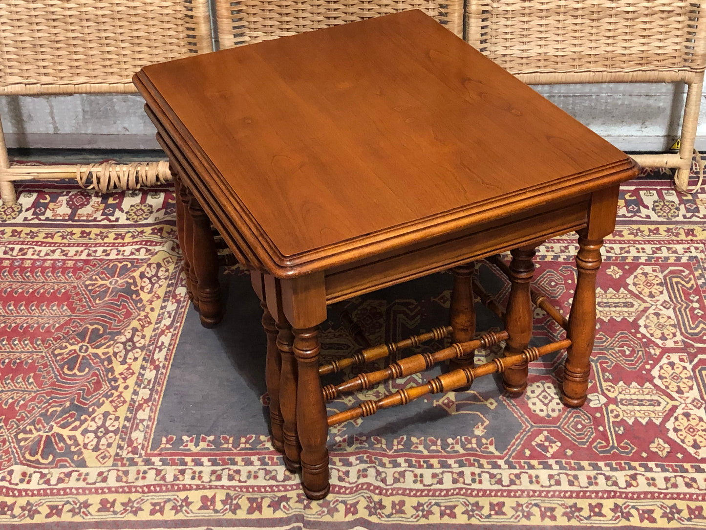 000617....Handsome Vintage Nest Of Coffee Tables