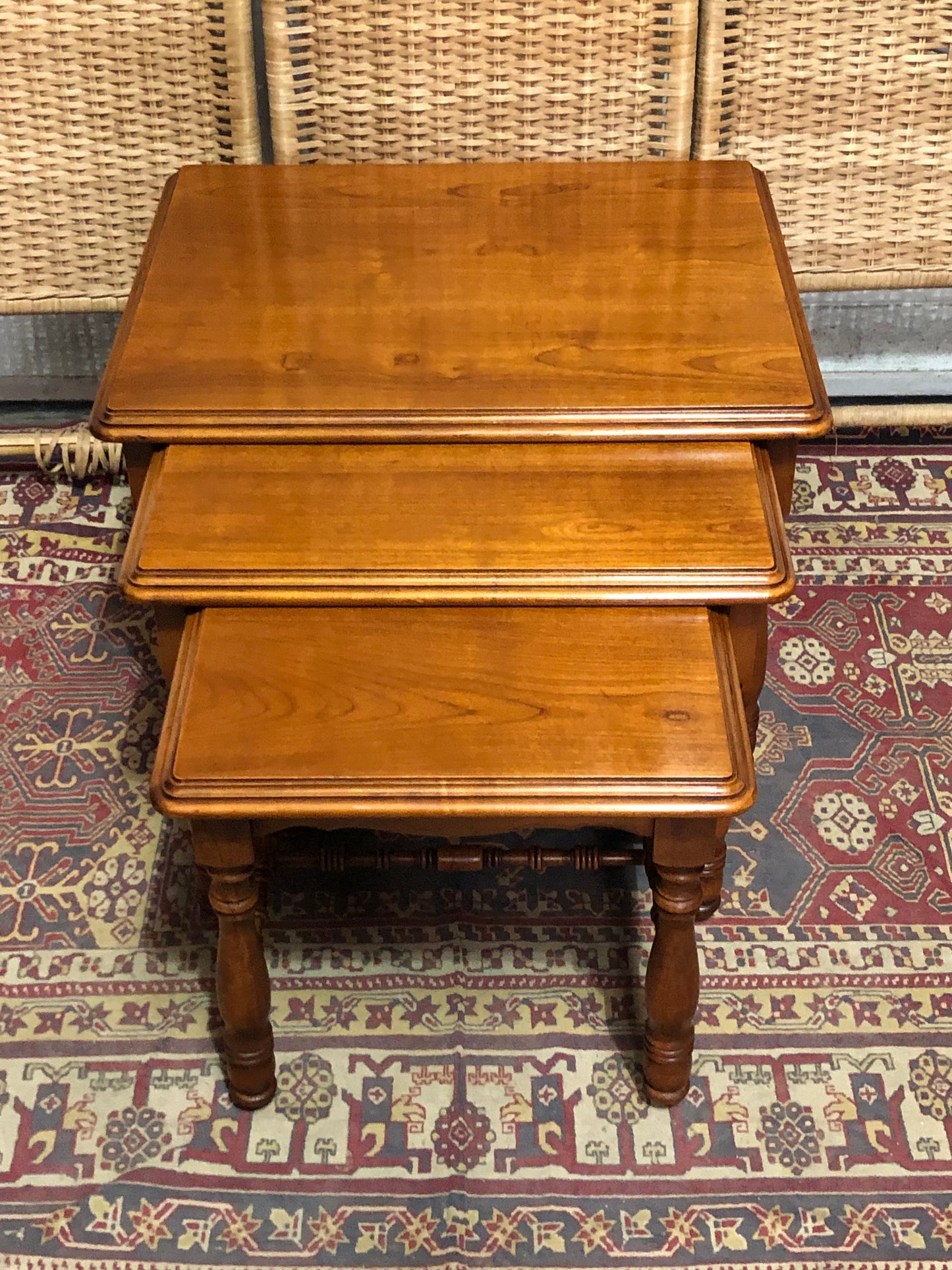 000617....Handsome Vintage Nest Of Coffee Tables