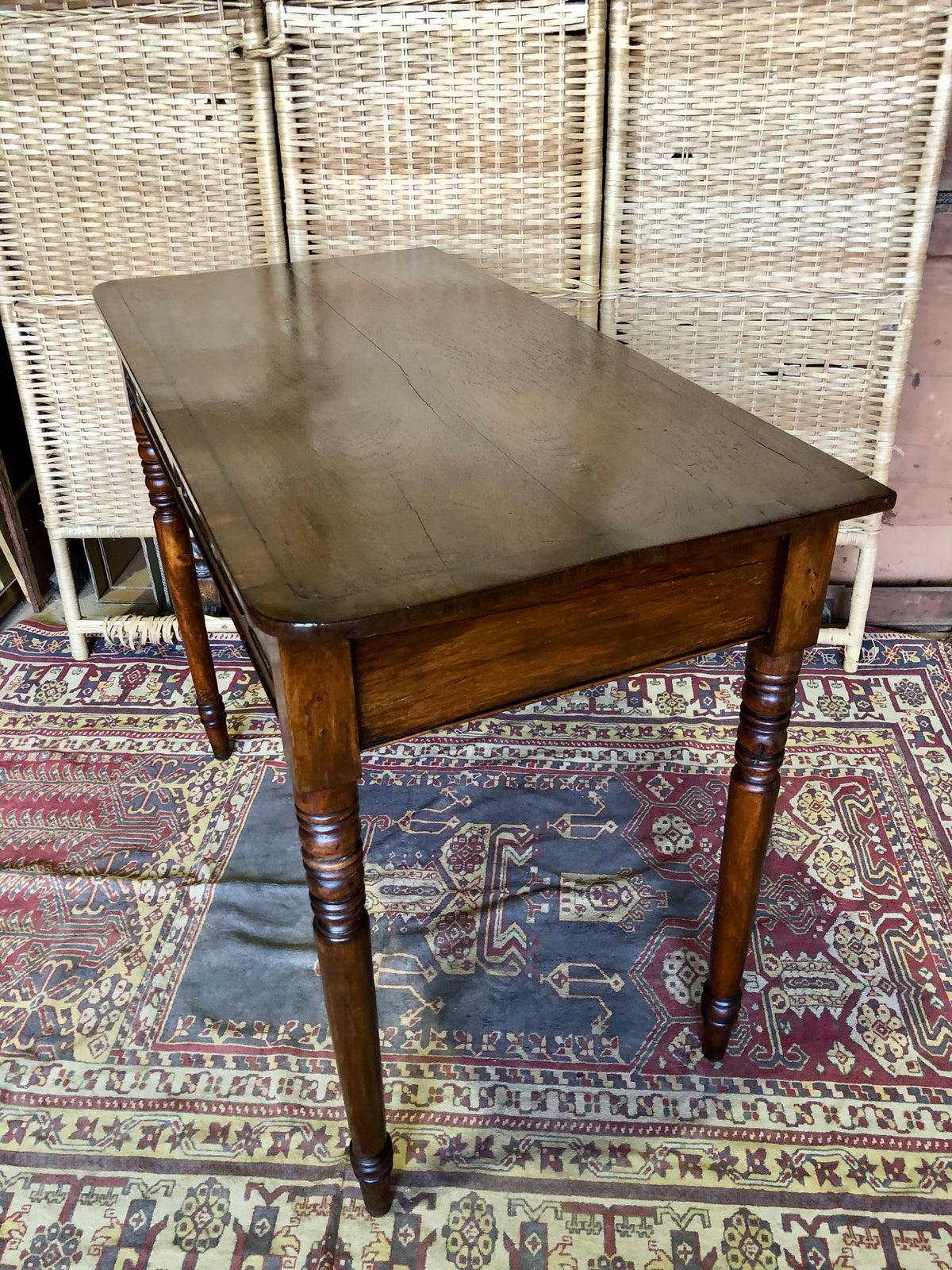 000493....Handsome Antique Regency Mahogany Writing Or Hall Table