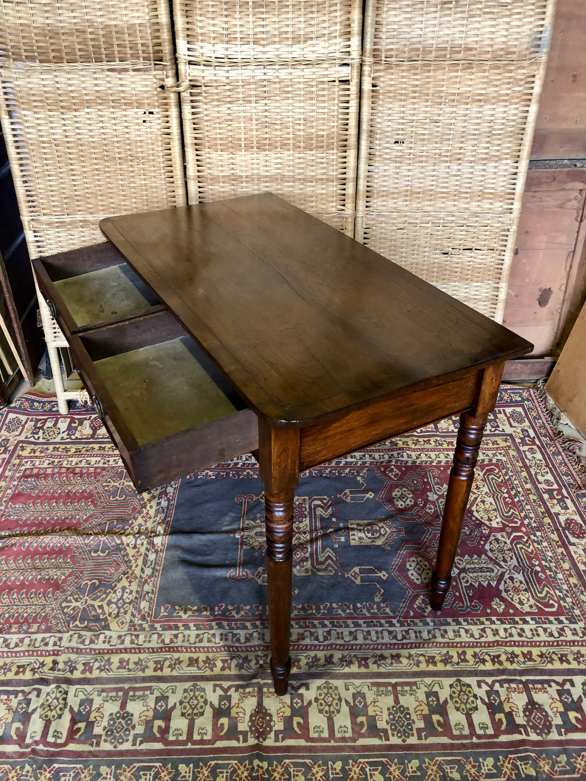 000493....Handsome Antique Regency Mahogany Writing Or Hall Table