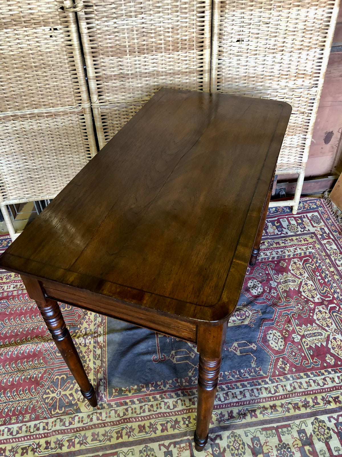 000493....Handsome Antique Regency Mahogany Writing Or Hall Table