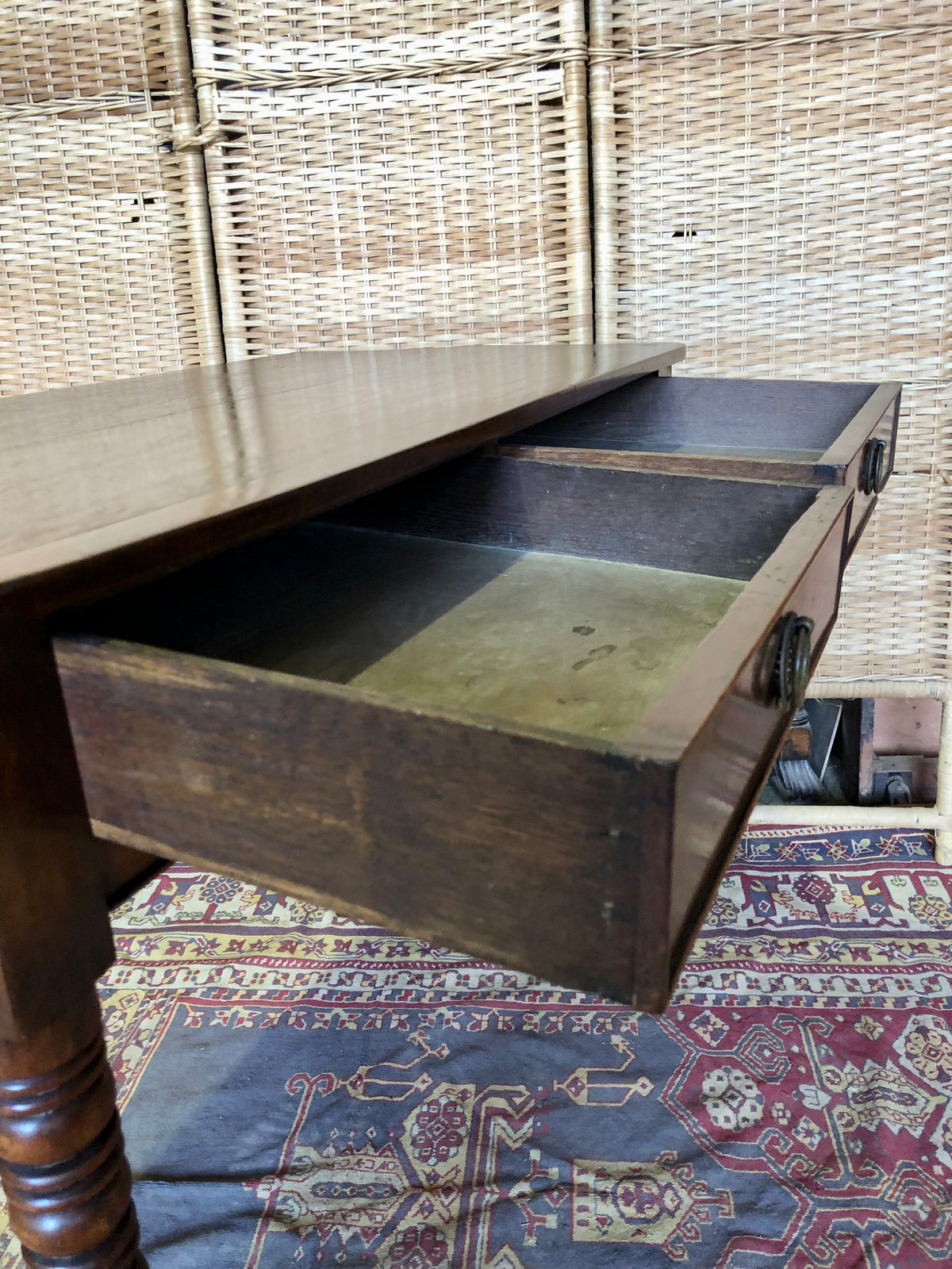 000493....Handsome Antique Regency Mahogany Writing Or Hall Table