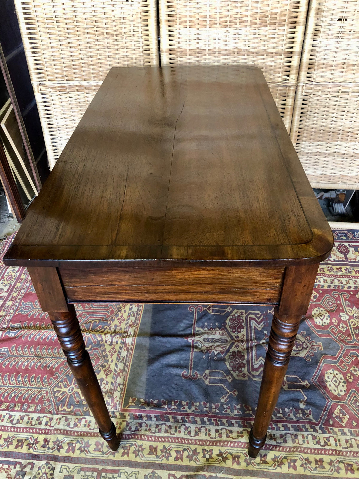 000493....Handsome Antique Regency Mahogany Writing Or Hall Table