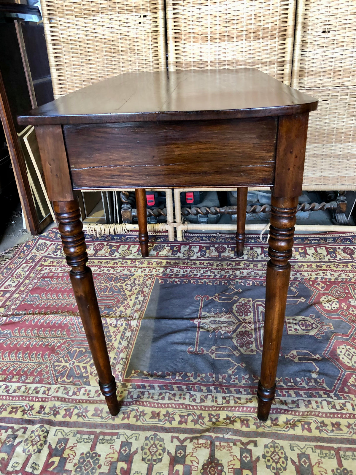 000493....Handsome Antique Regency Mahogany Writing Or Hall Table