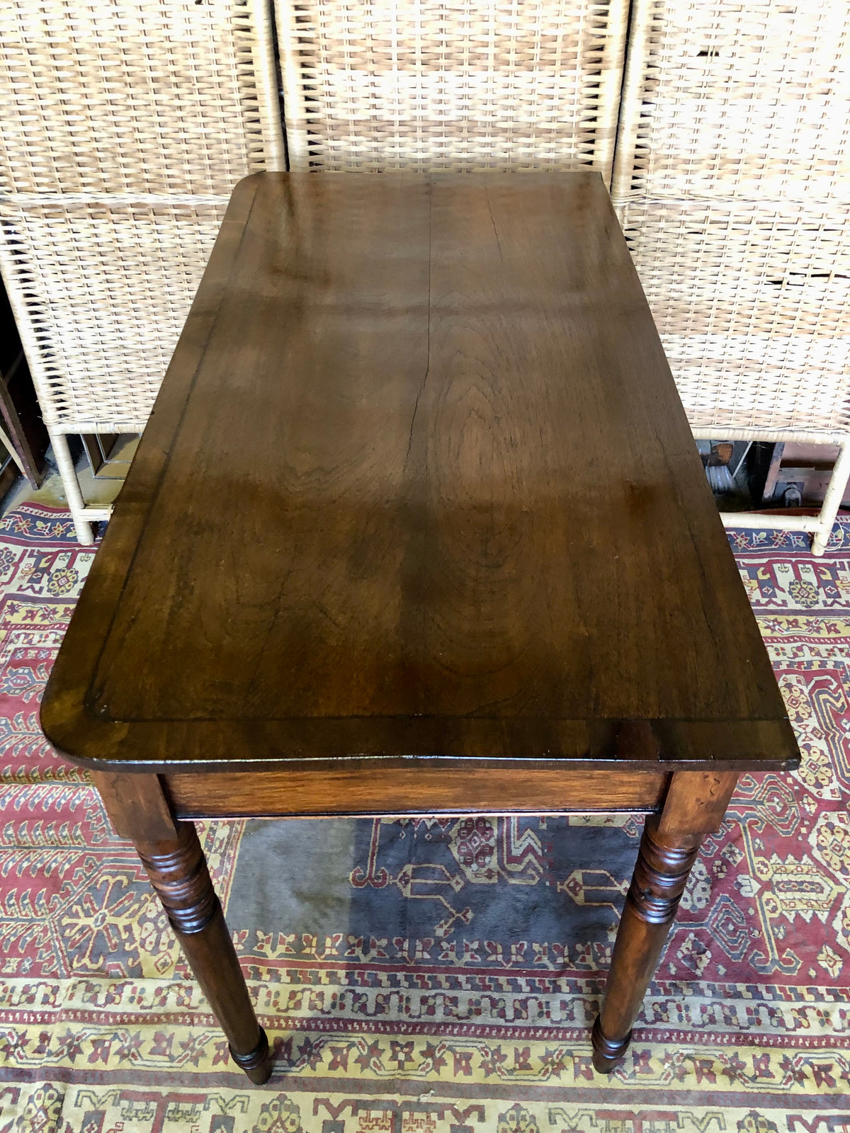 000493....Handsome Antique Regency Mahogany Writing Or Hall Table