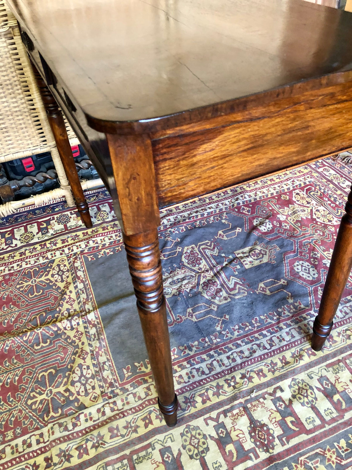 000493....Handsome Antique Regency Mahogany Writing Or Hall Table