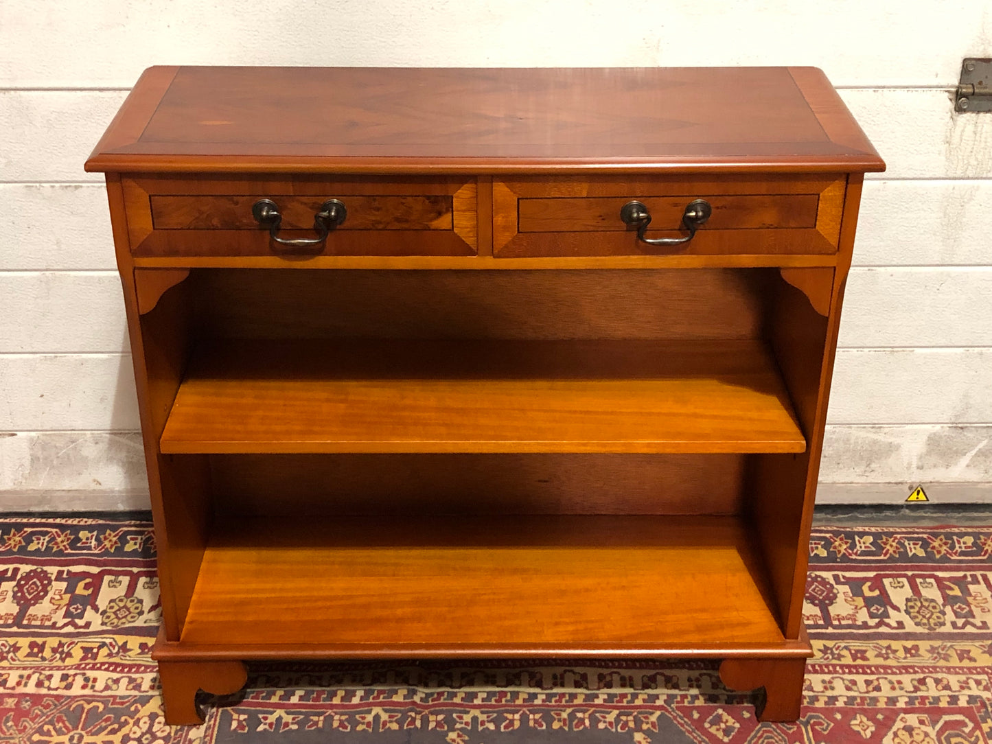 000619.... Handsome Small Vintage Yew Bookcase