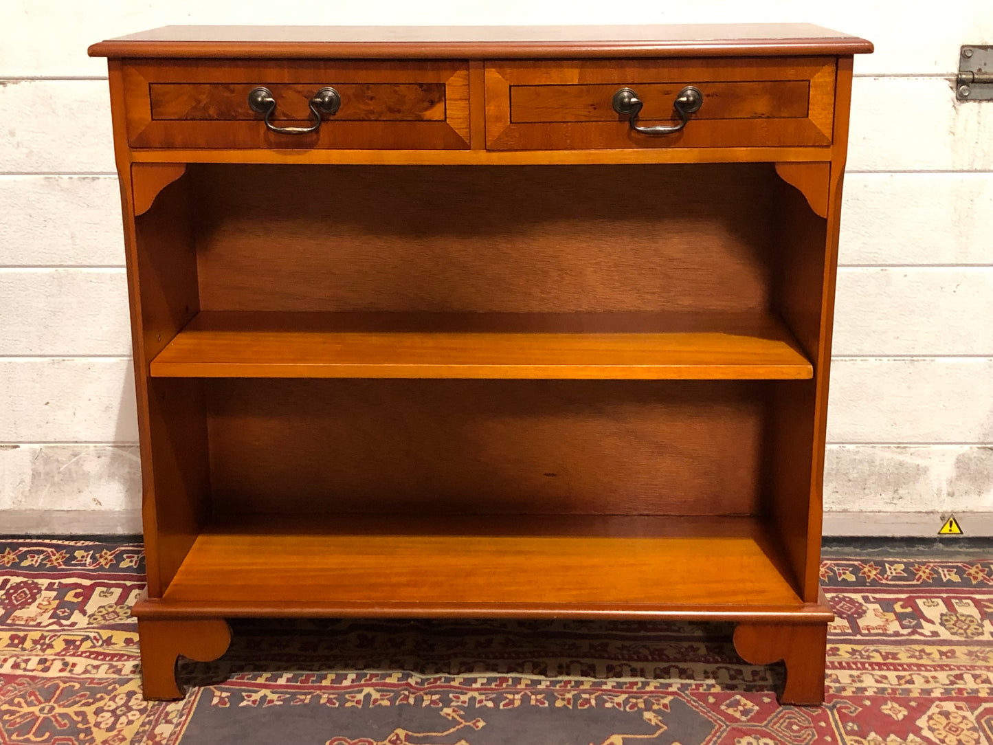 000619.... Handsome Small Vintage Yew Bookcase