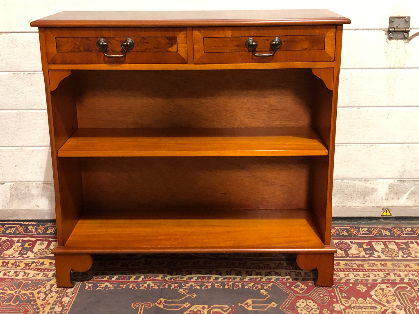 000619.... Handsome Small Vintage Yew Bookcase
