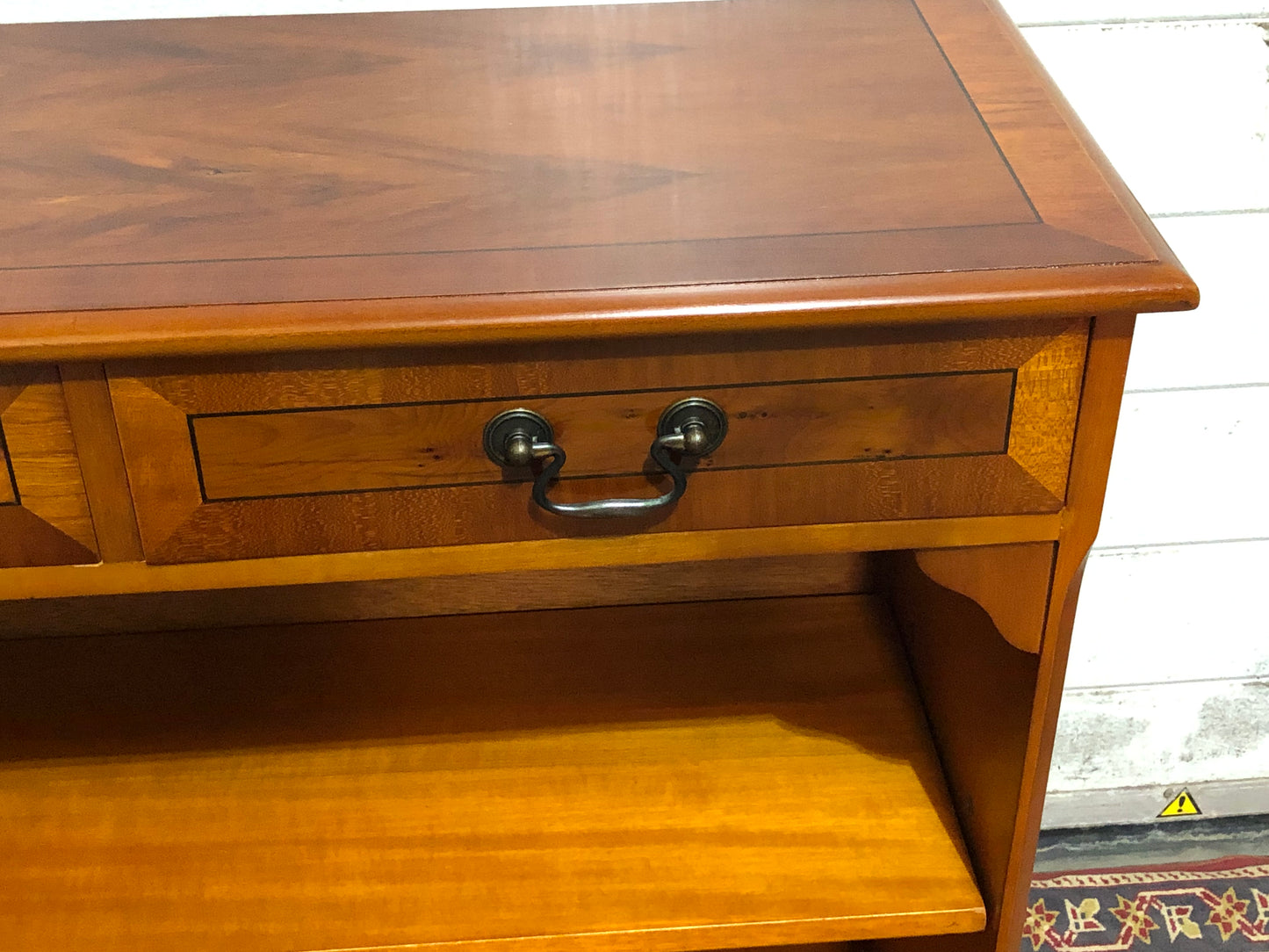 000619.... Handsome Small Vintage Yew Bookcase