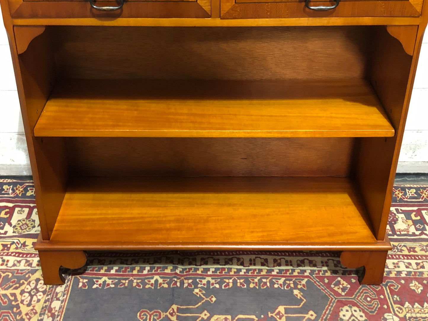 000619.... Handsome Small Vintage Yew Bookcase