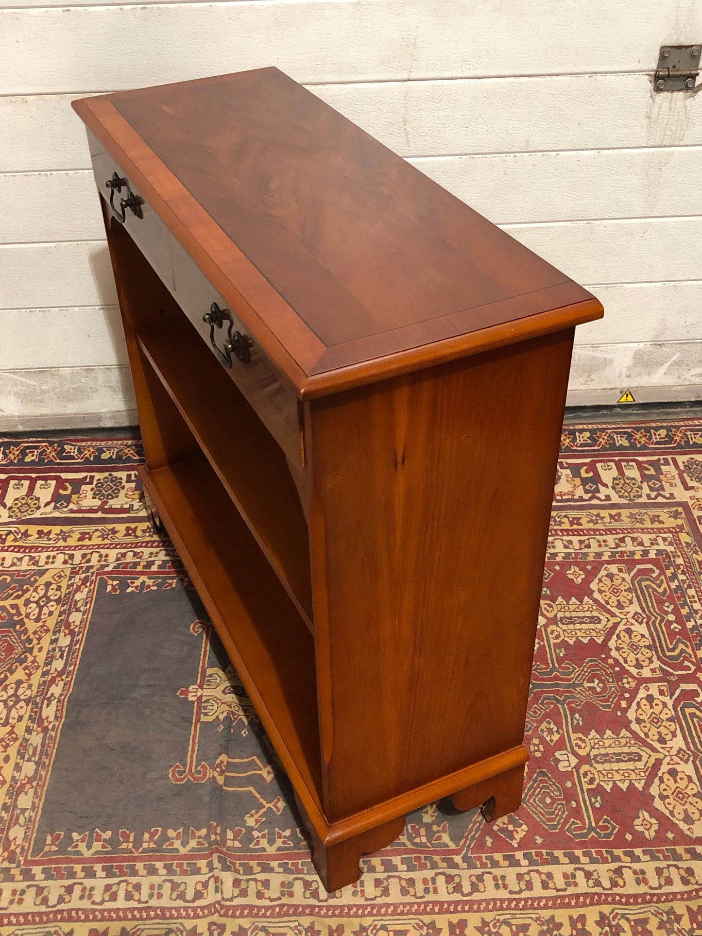 000619.... Handsome Small Vintage Yew Bookcase