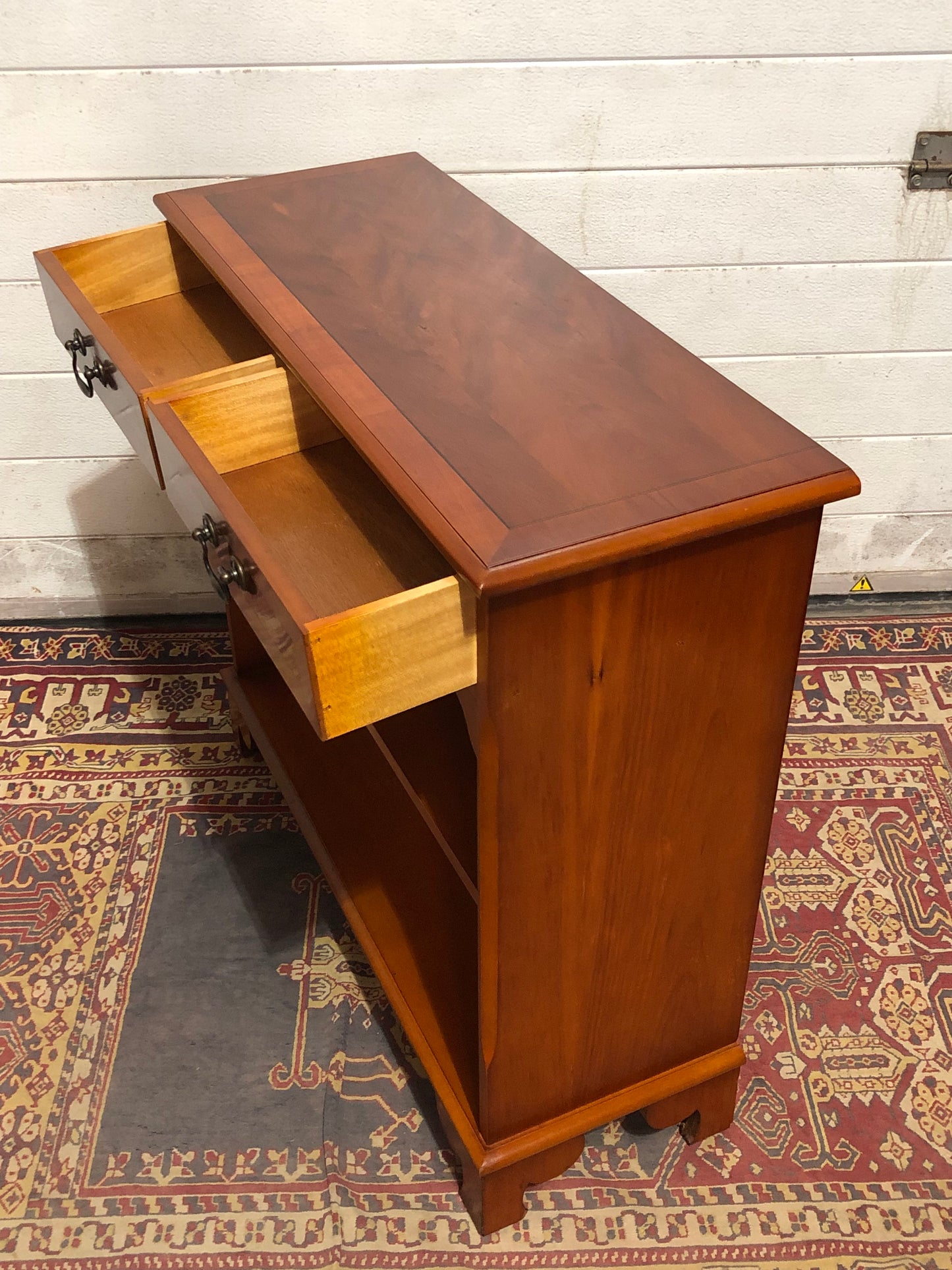 000619.... Handsome Small Vintage Yew Bookcase