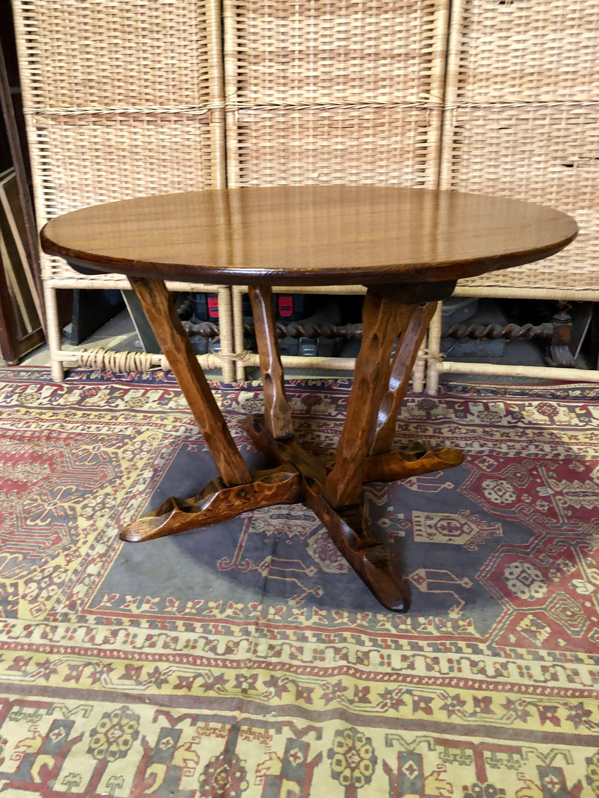 000490....Handsome Arts And Crafts Solid Oak Coffee Table