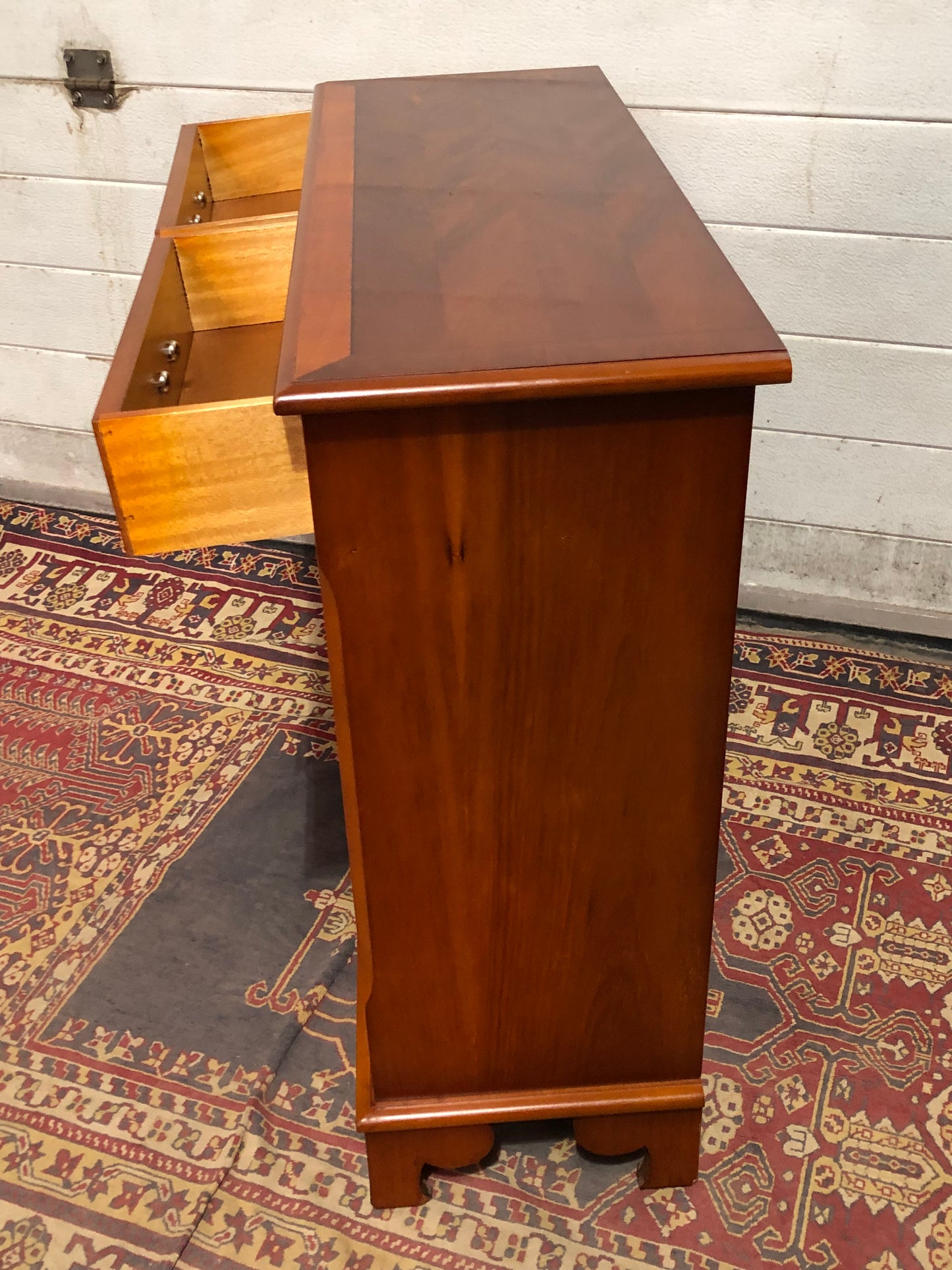 000619.... Handsome Small Vintage Yew Bookcase