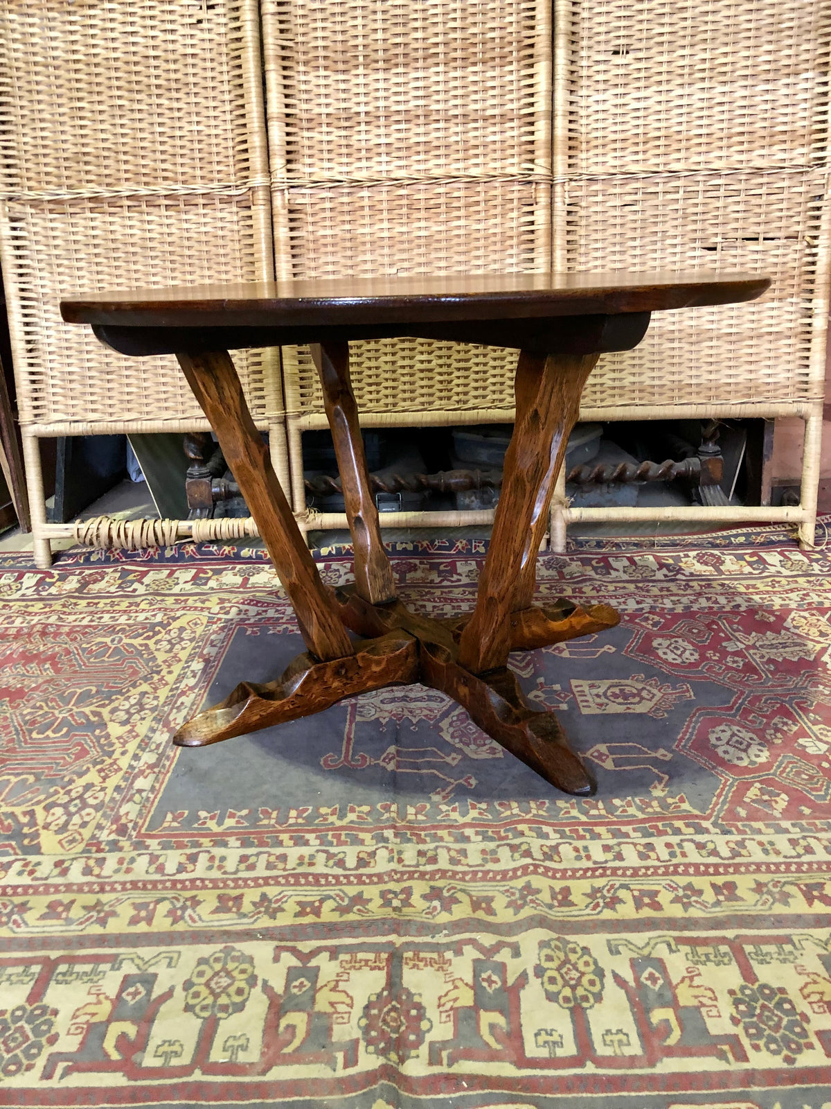 000490....Handsome Arts And Crafts Solid Oak Coffee Table