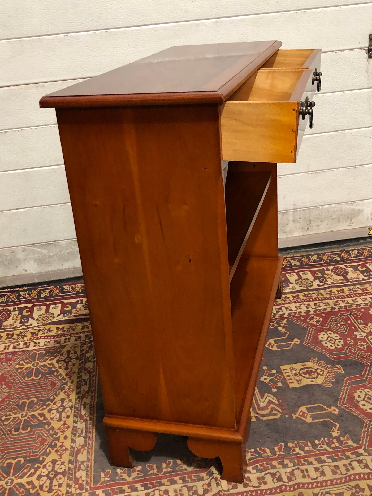 000619.... Handsome Small Vintage Yew Bookcase
