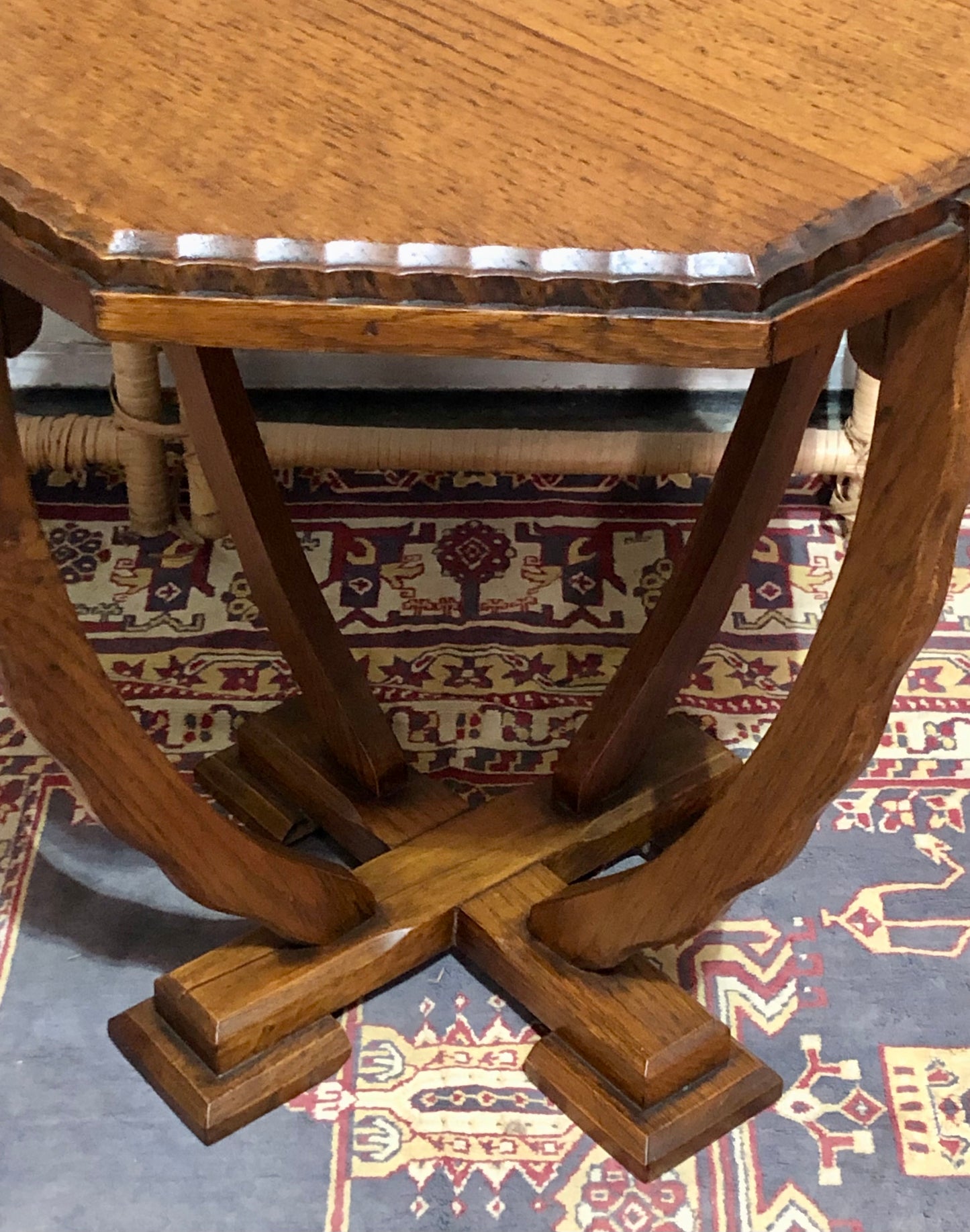 000614....Handsome Art Deco Oak Coffee Table